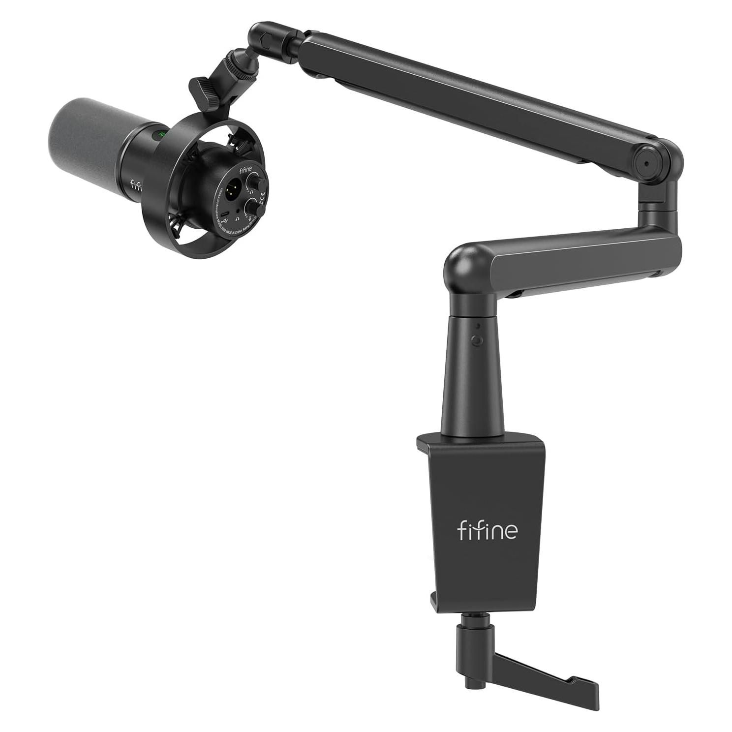 Micrófono Dinámico FIFINE K688+BM88 con Soporte de Brazo Metal