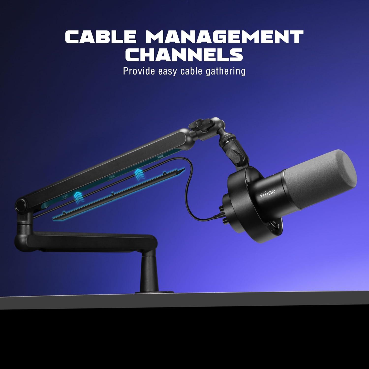 Micrófono Dinámico FIFINE K688+BM88 con Soporte de Brazo Metal