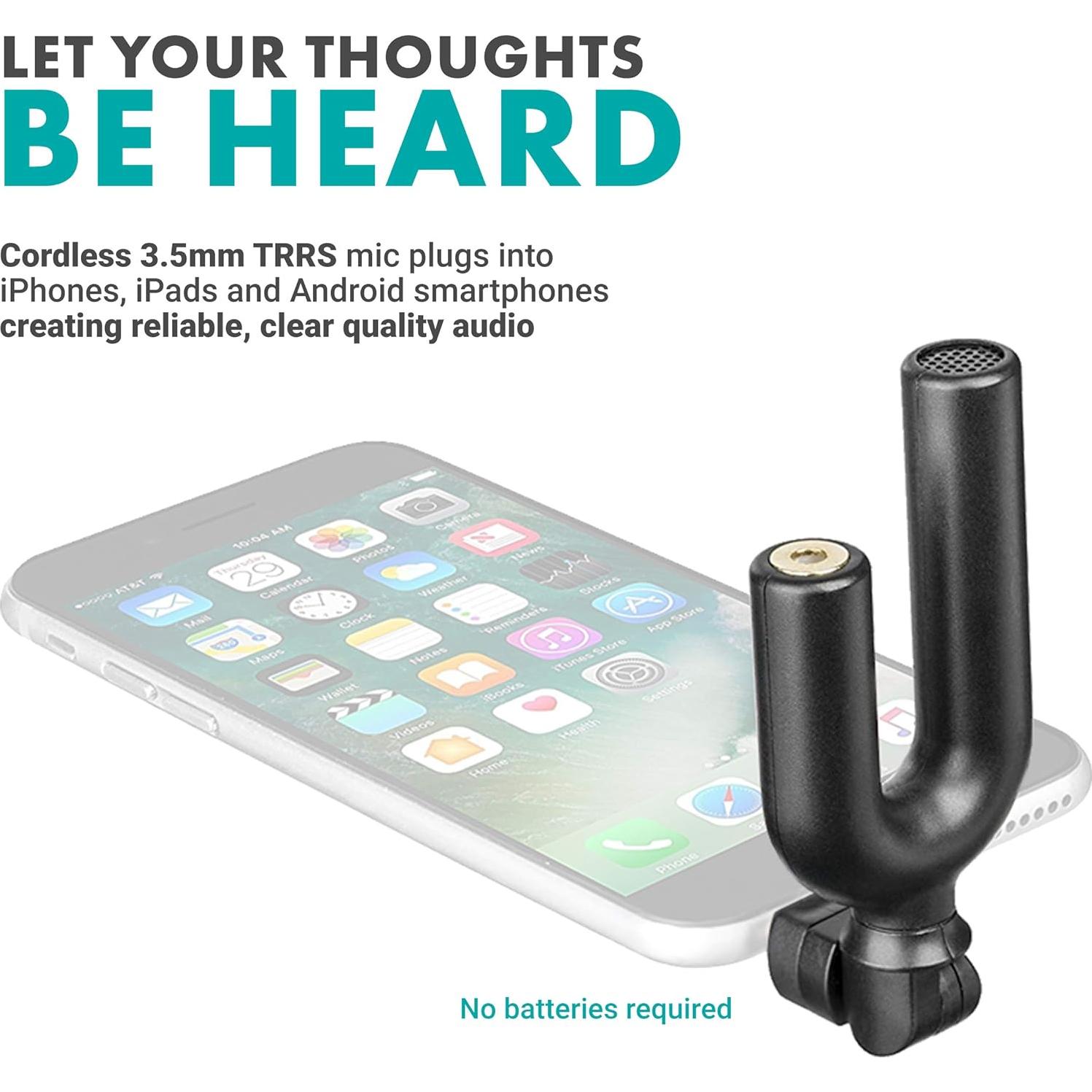 Micrófono Omnidireccional Movo MA2010 para Smartphones - Monitoreo en Vivo