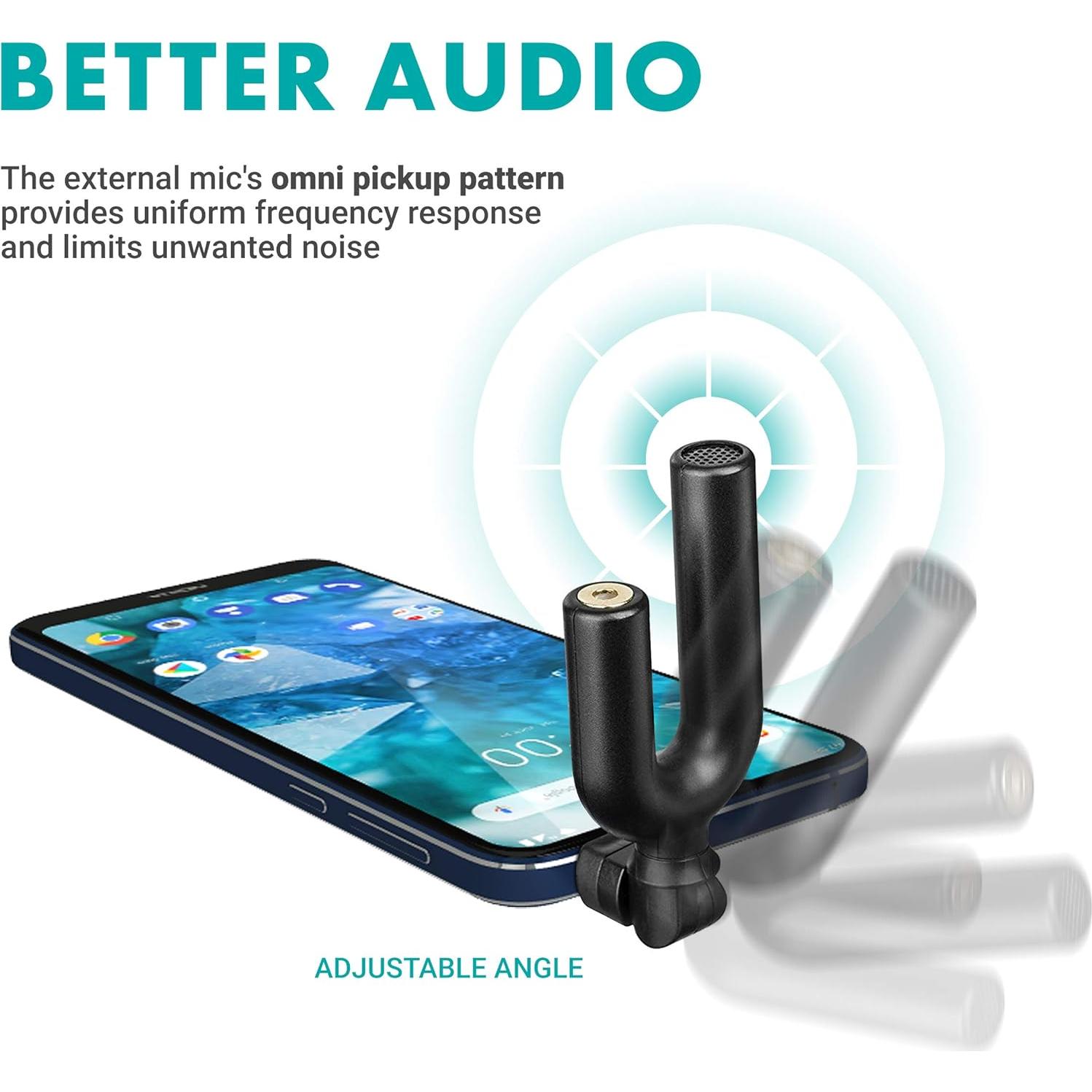 Micrófono Omnidireccional Movo MA2010 para Smartphones - Monitoreo en Vivo