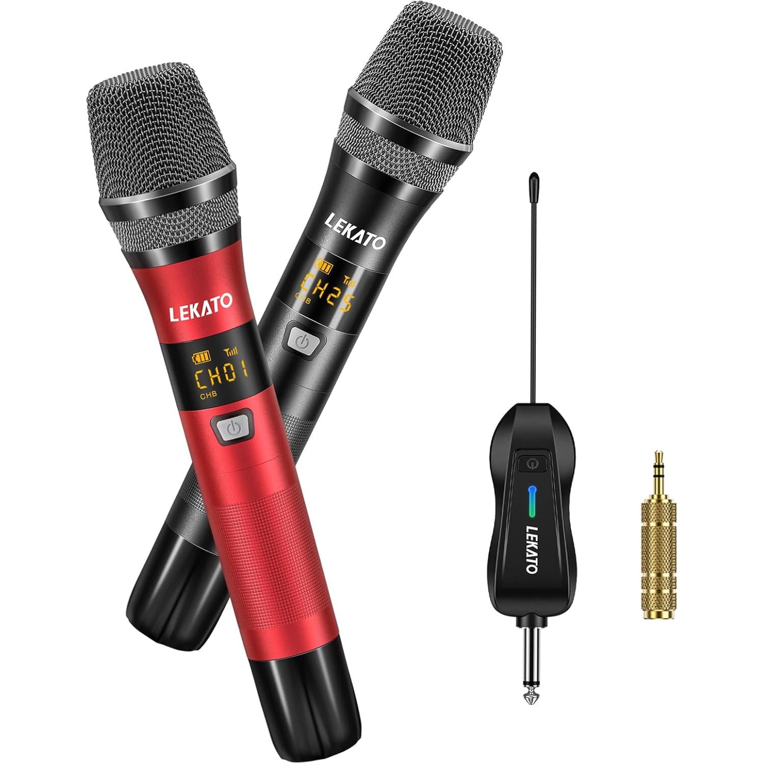 Micrófono Inalámbrico LEKATO WSM-620 Recargable con Receptor