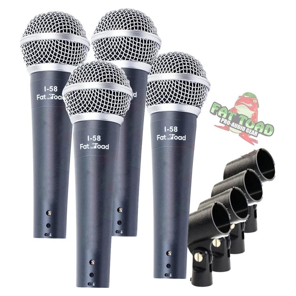 Paquete de 4 Micrófonos Dinámicos Fat Toad U-APDM58 - Cardioides