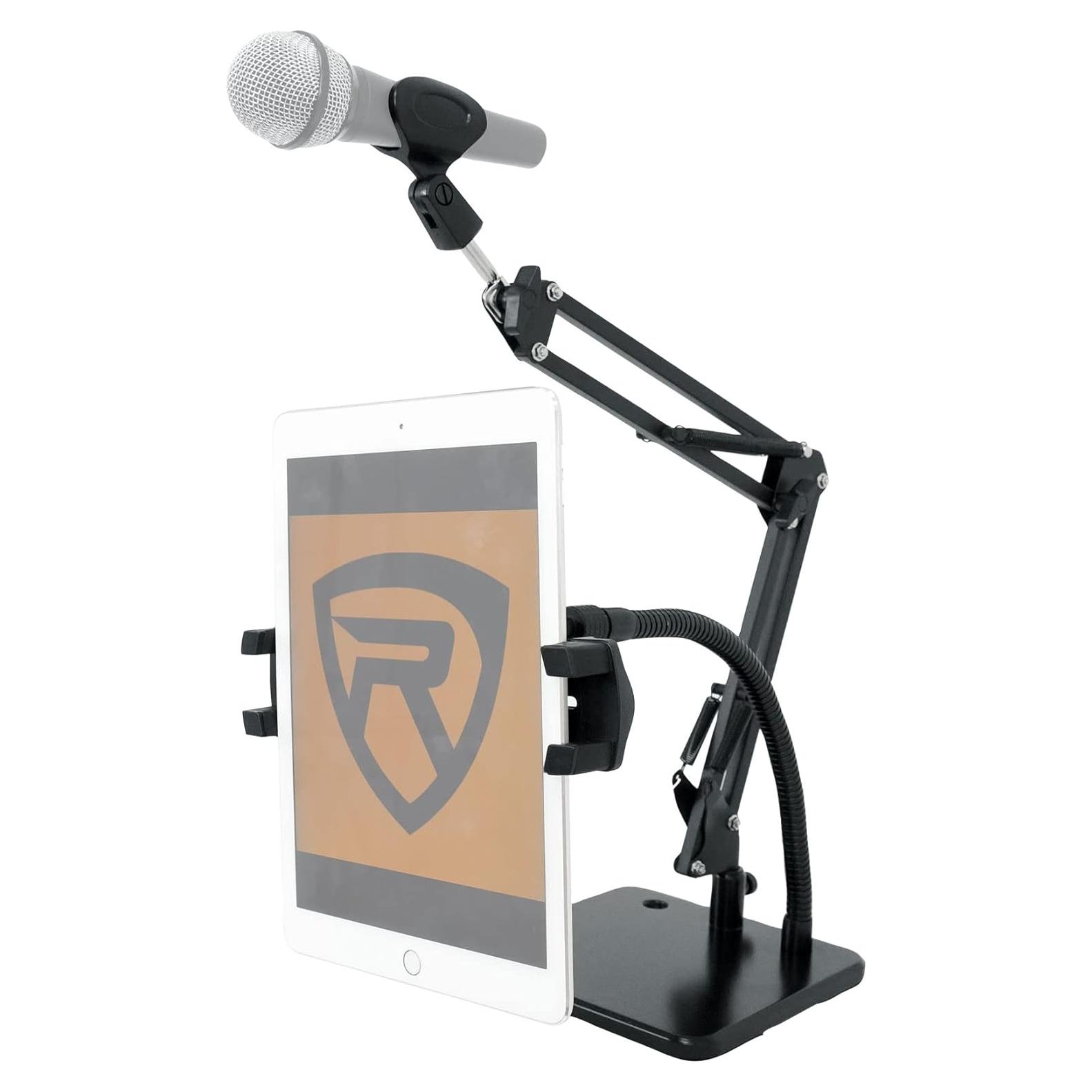 Soporte de Escritorio Rockville iSTAND 85 para Micrófono y Tablet