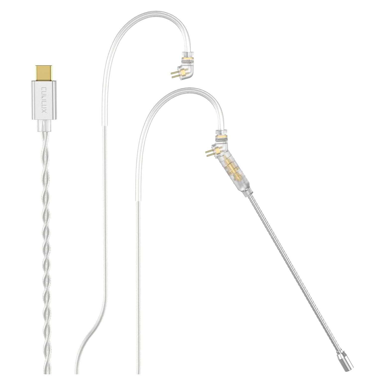 Cable USB Tipo C Cubilux IEM 2 Pines 0.78mm con Micrófono