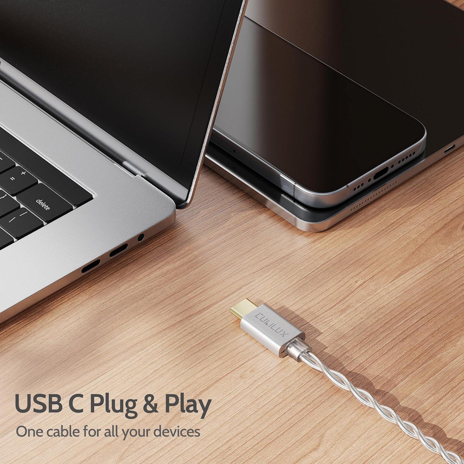 Cable USB Tipo C Cubilux IEM 2 Pines 0.78mm con Micrófono