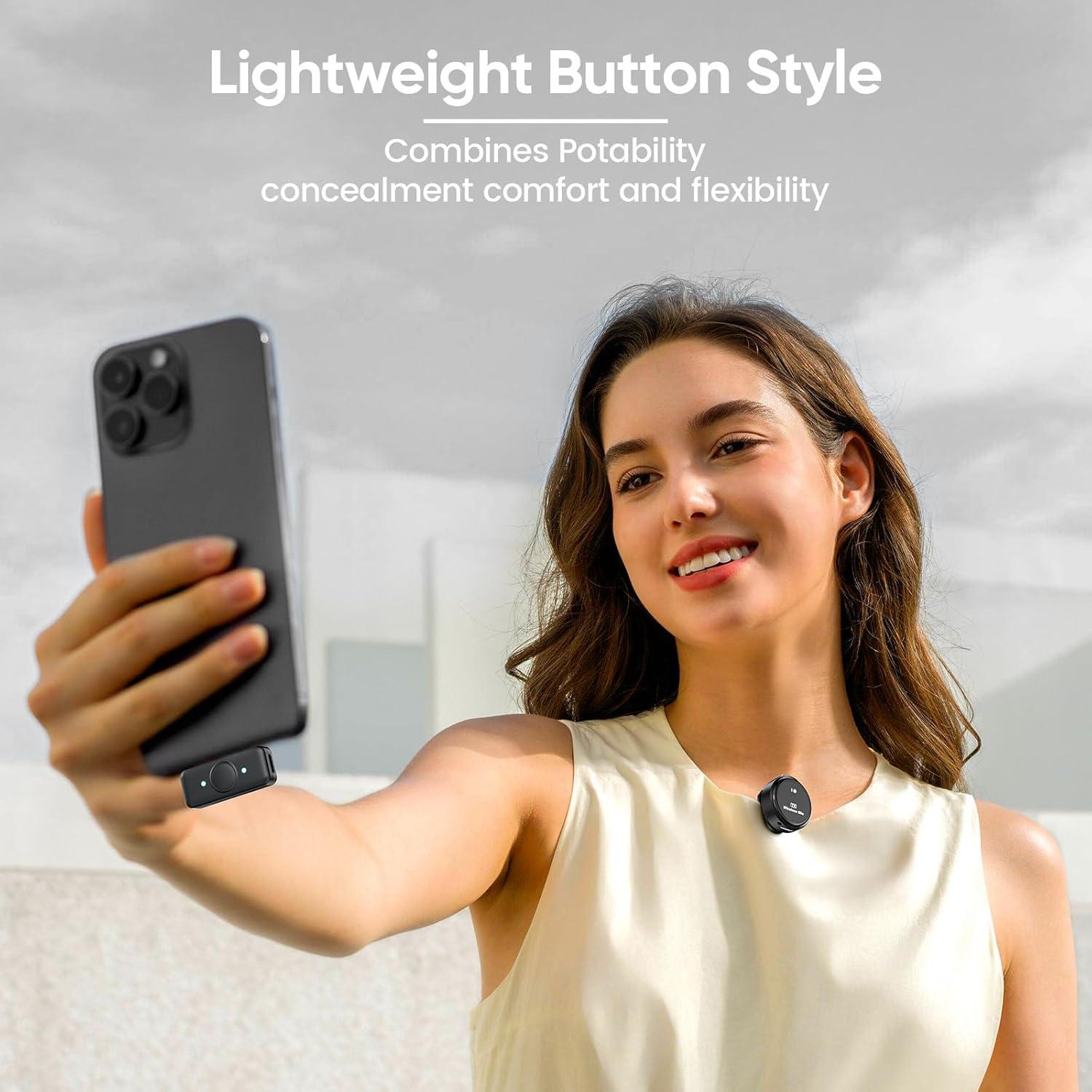 Micrófonos Lavalier Inalámbricos AMASDA Q9 - 2 Unidades con Estuche