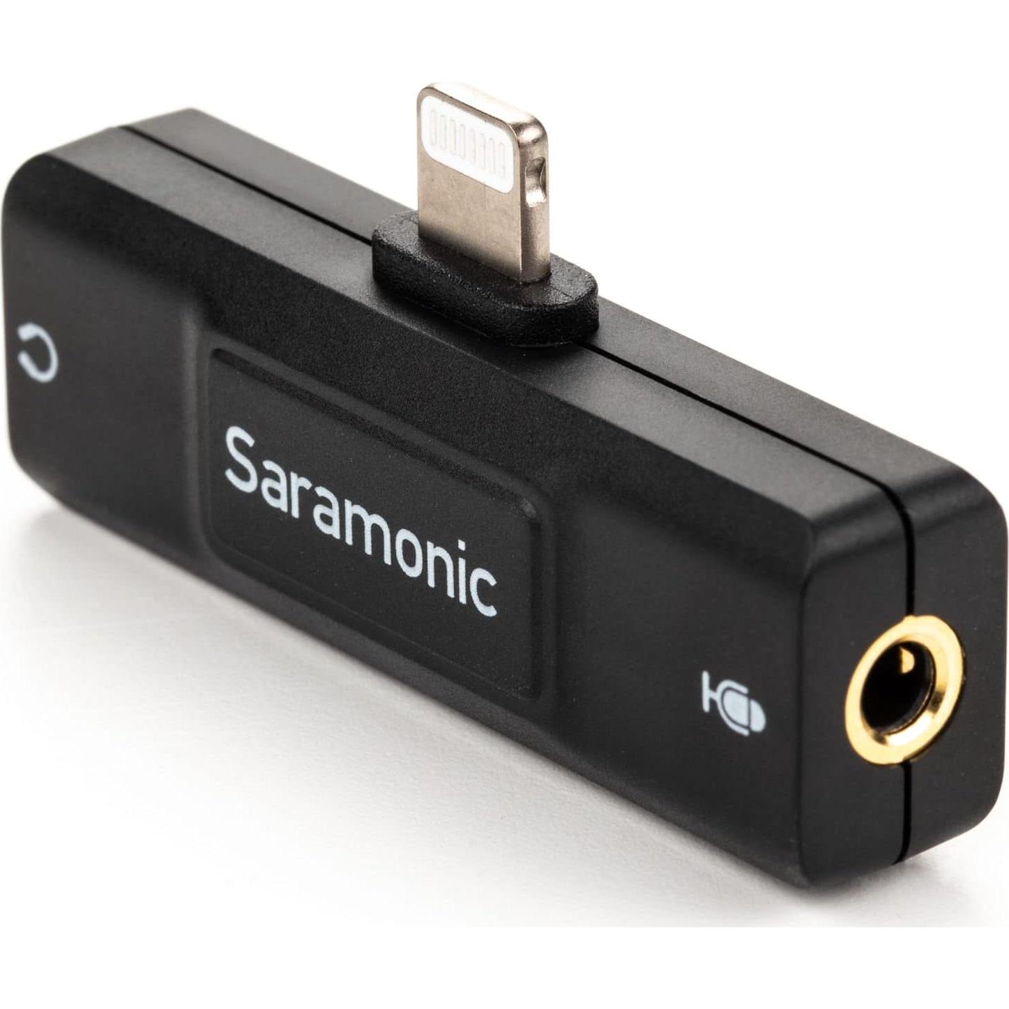 Interfaz de Audio Lightning Saramonic SR-EA2D para iPhone/iPad