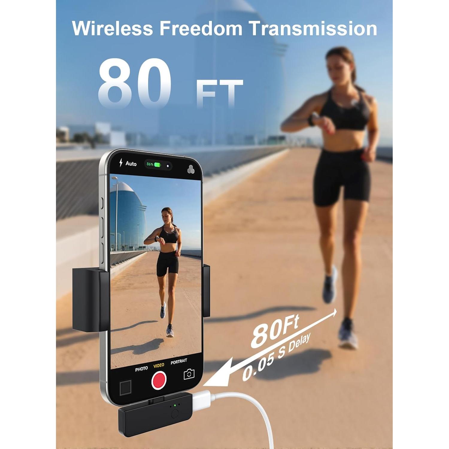 Micrófono Lavalier Inalámbrico BILIWAL M18 con Estuche Carga