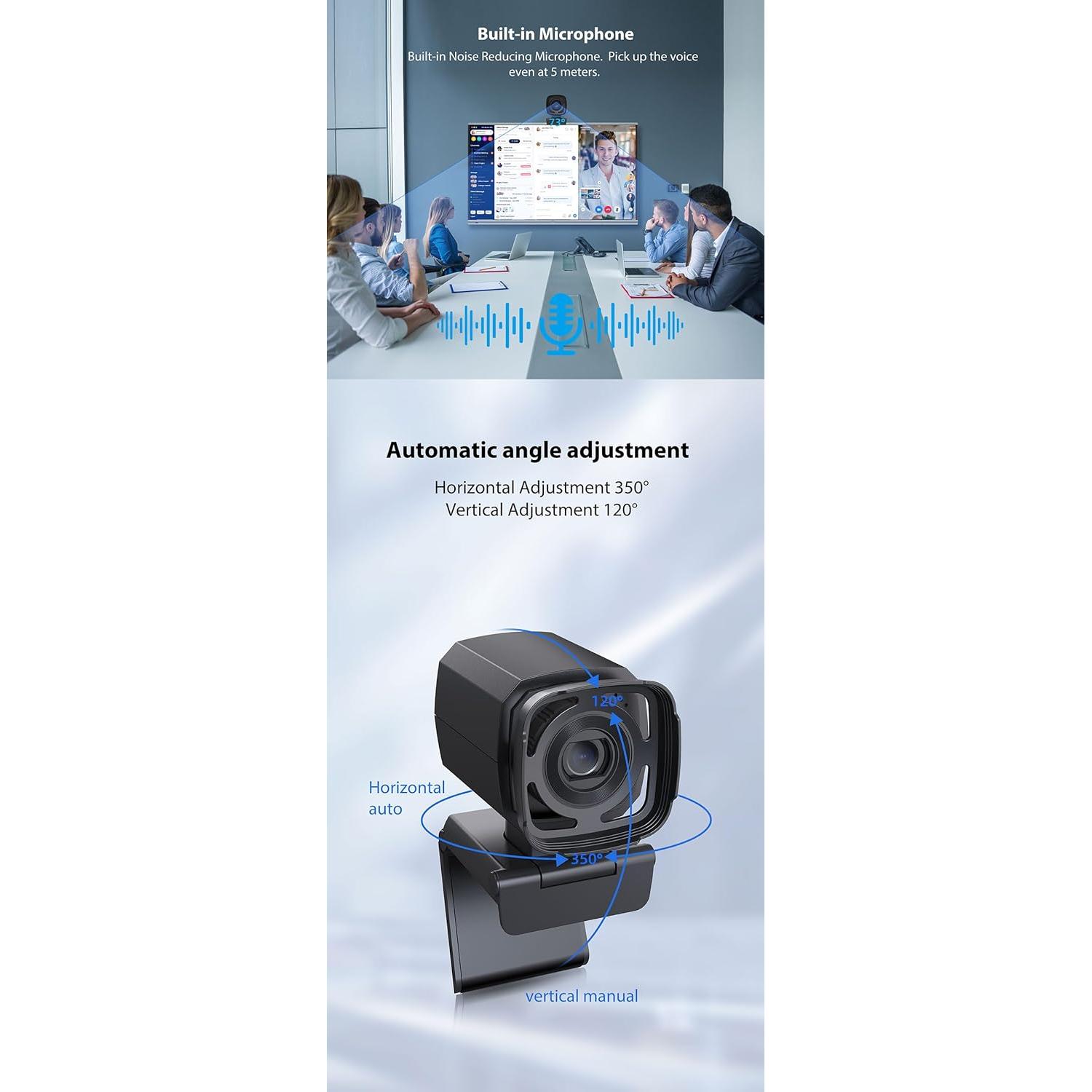 Cámara Web TaKicola DS08 Full HD 1080P Seguimiento Automático