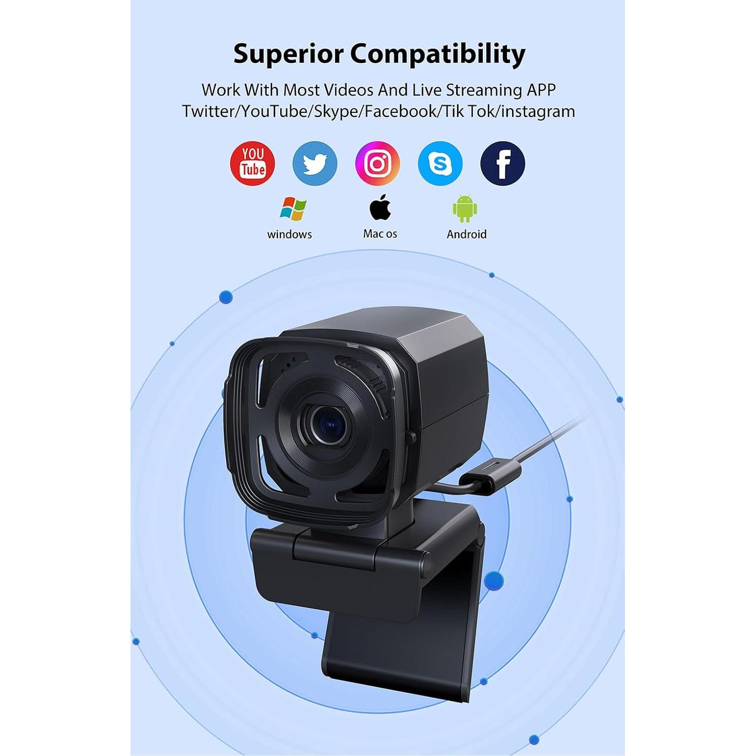 Cámara Web TaKicola DS08 Full HD 1080P Seguimiento Automático