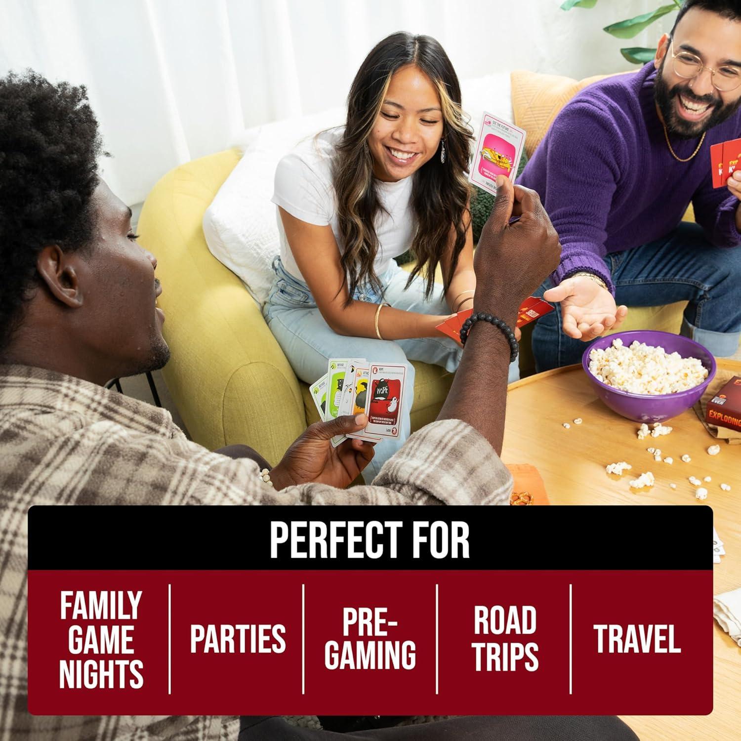 Exploding Kittens Juego de Cartas Original - 56 Cartas - 2-5 Jugadores