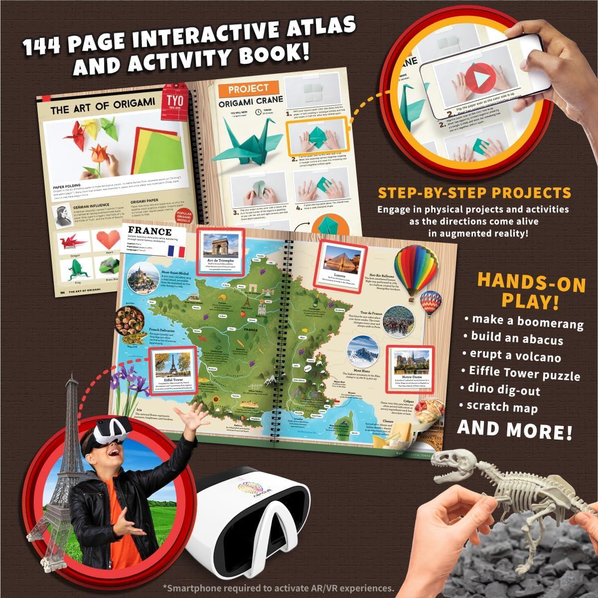 Atlas VR Abacus - Kit de Ciencia Geografía para Niños