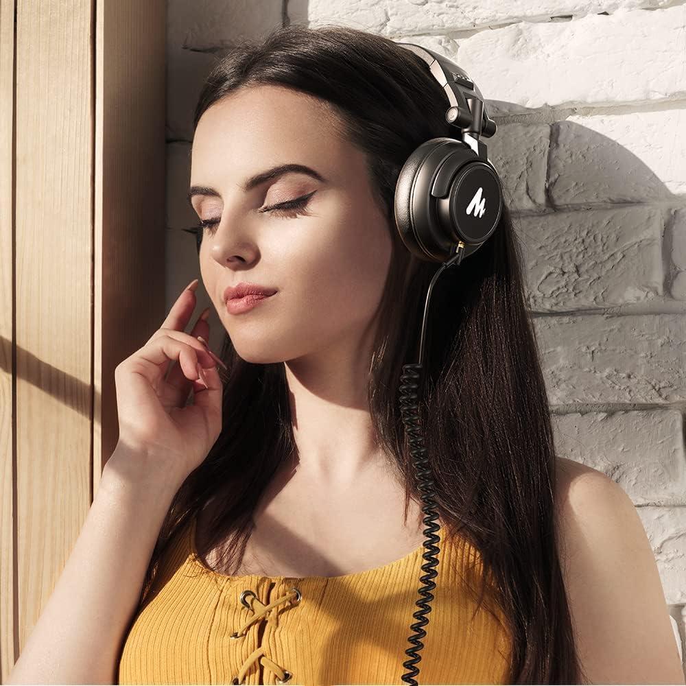 MAONO XLR Condenser Microphone, Professional Cardioid Studio Recording Mic with 50MM Drivers Studio Headphones AU-MH601for Streaming, Podcasting, Singing, Voice-Over, Vocal, Home-Studio, YouTube, Skyp