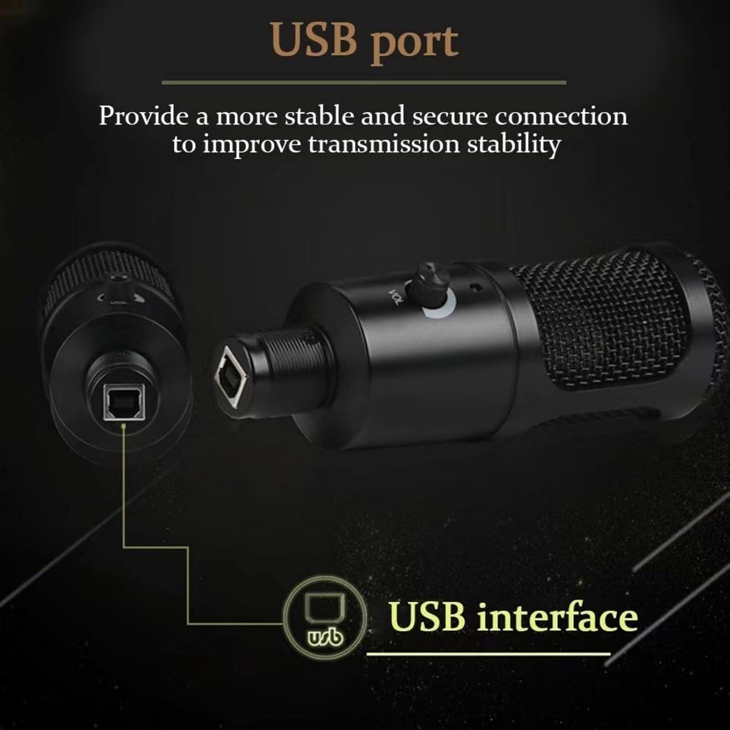 Micrófono USB Yinmei de Condensador para PC y Laptop