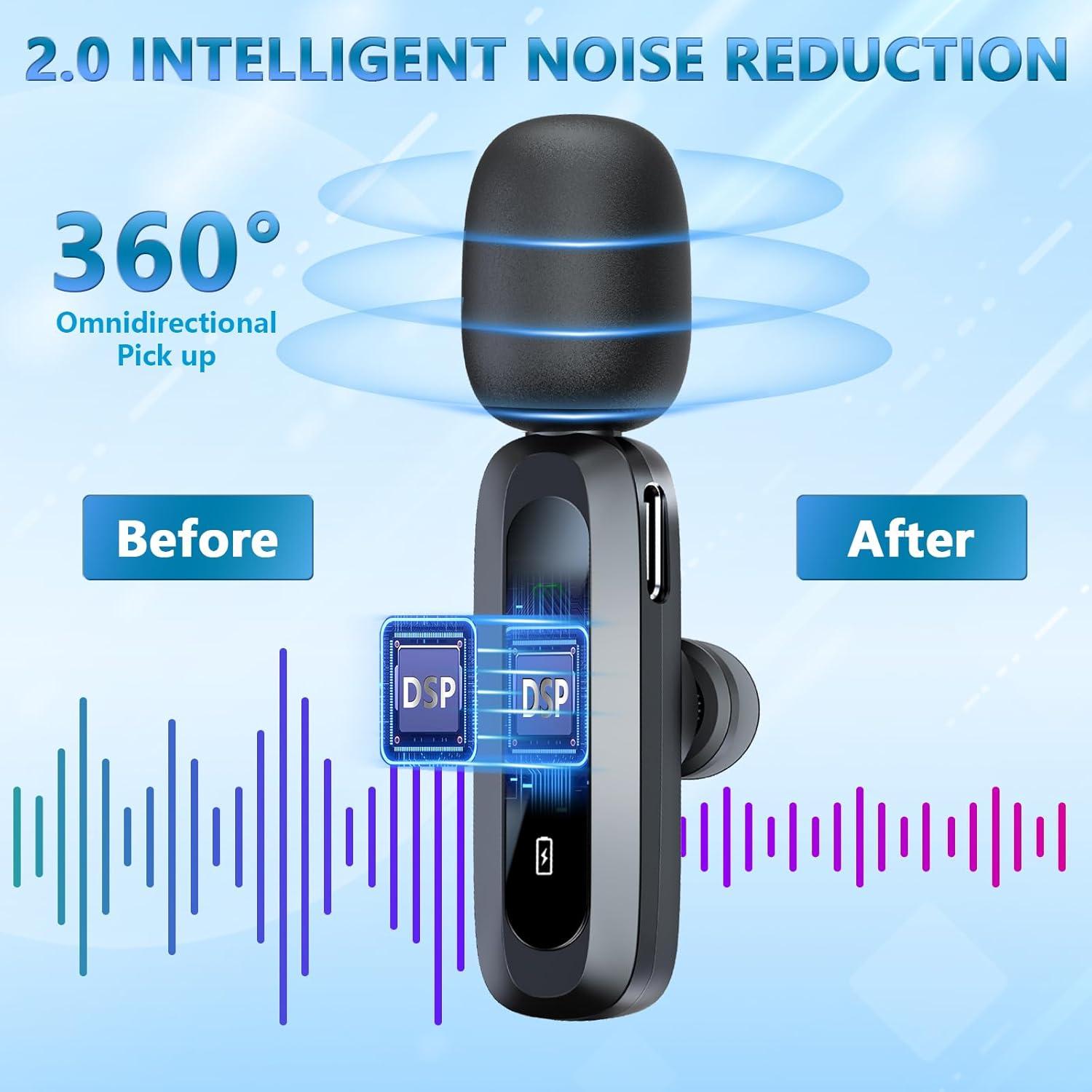 Micrófono Lavalier Inalámbrico USB-C para iPhone 15/16 y Android