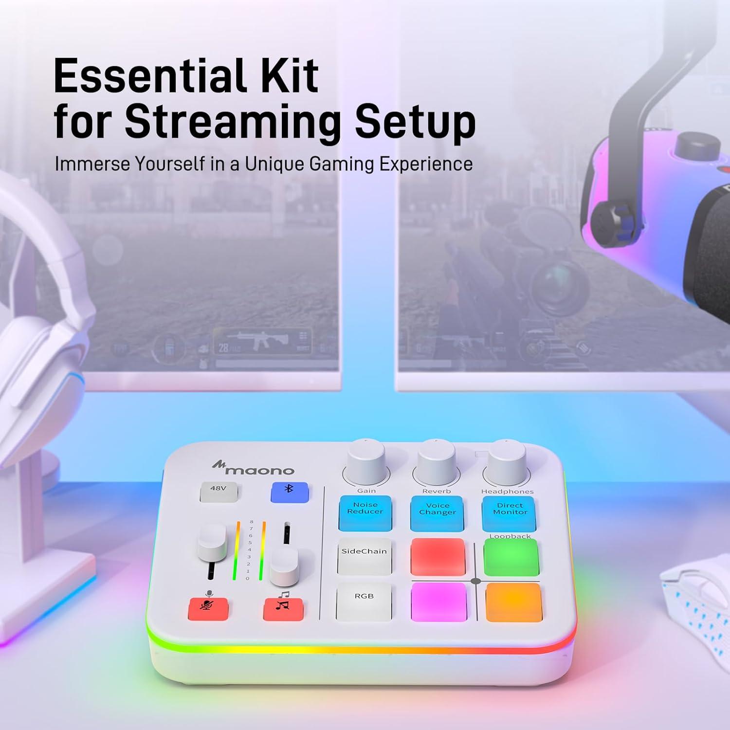 Kit de Streaming MAONOCASTER G1 NEO con Micrófono y Efectos RGB
