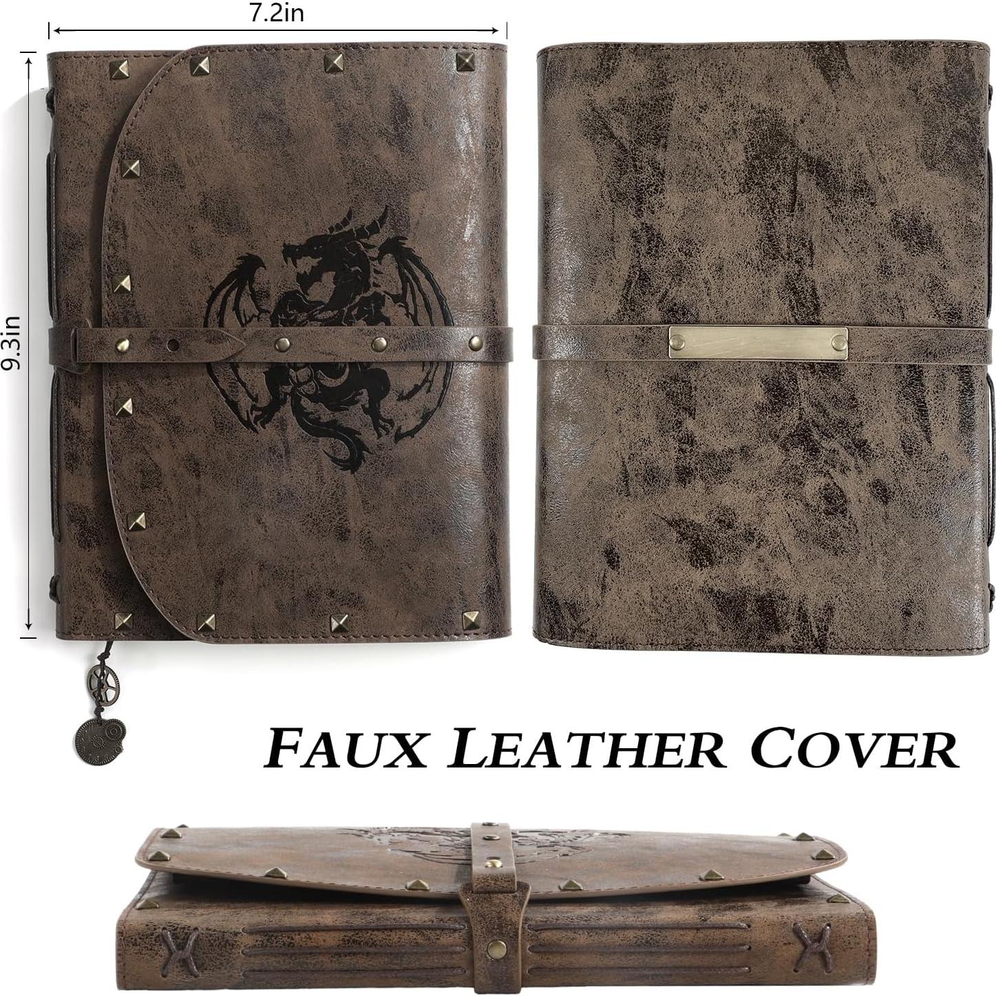 Cuaderno A5 de Dragón ACTIONDRAKE - 288 Páginas de Cuero