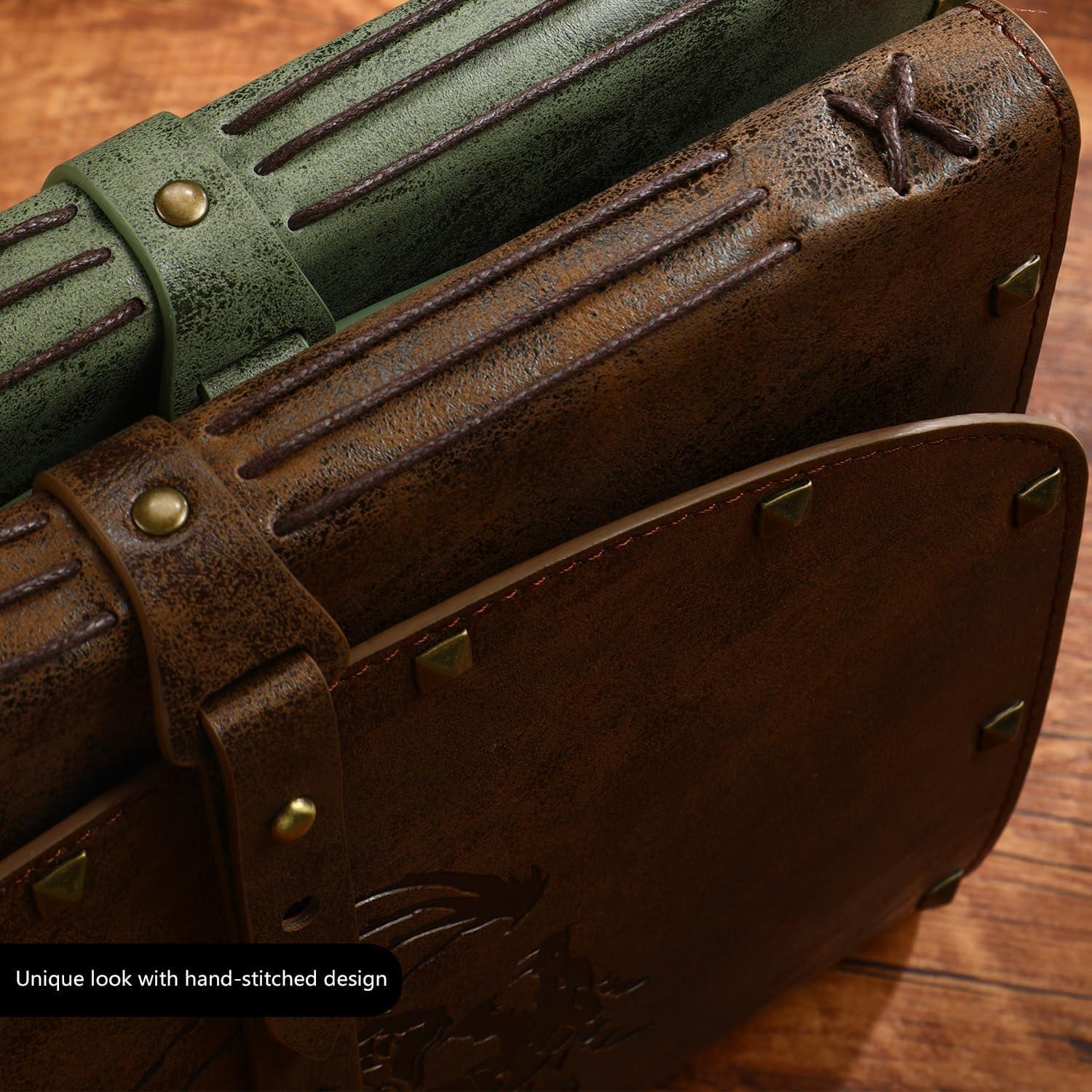 Cuaderno A5 de Dragón ACTIONDRAKE - 288 Páginas de Cuero