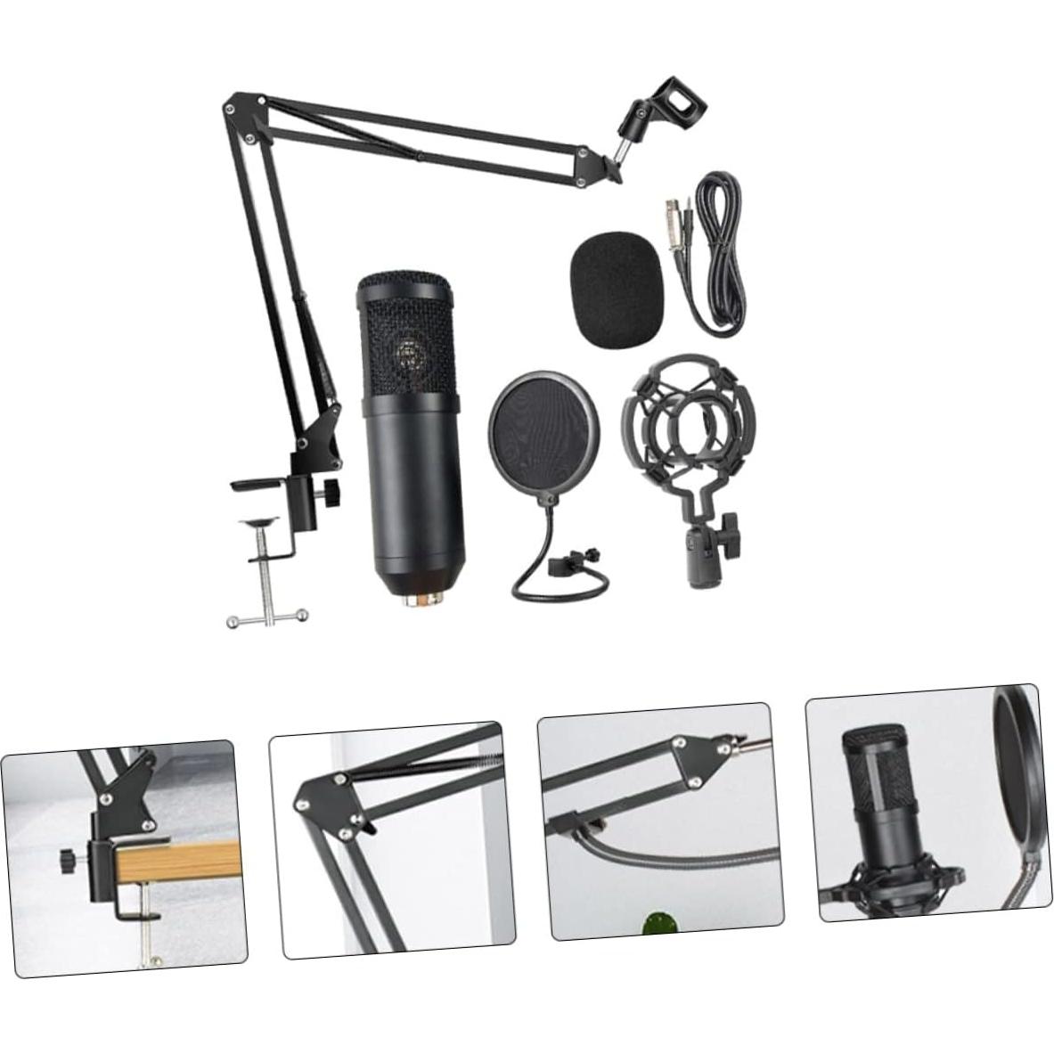 Micrófono USB Portátil Cardioide Abaodam para Streaming y Podcasting