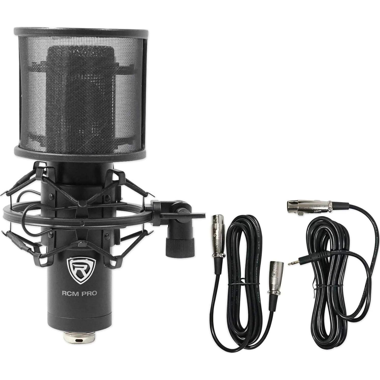 Rockville RCM PRO Micrófono de Condensador + Brazo DMS40 + Auriculares PRO-M50