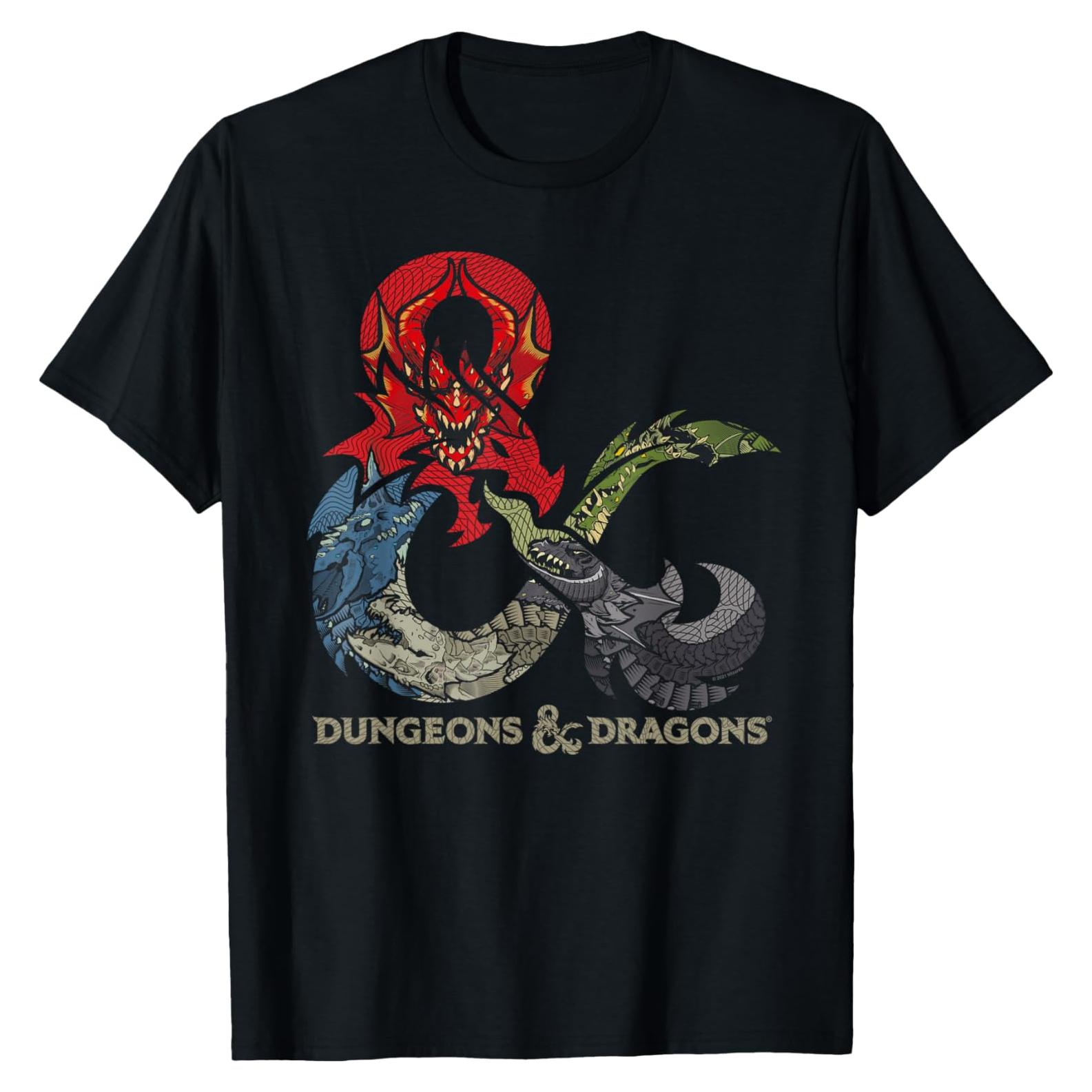 Camiseta unisex Dragones y Mazmorras con logo - Algodón
