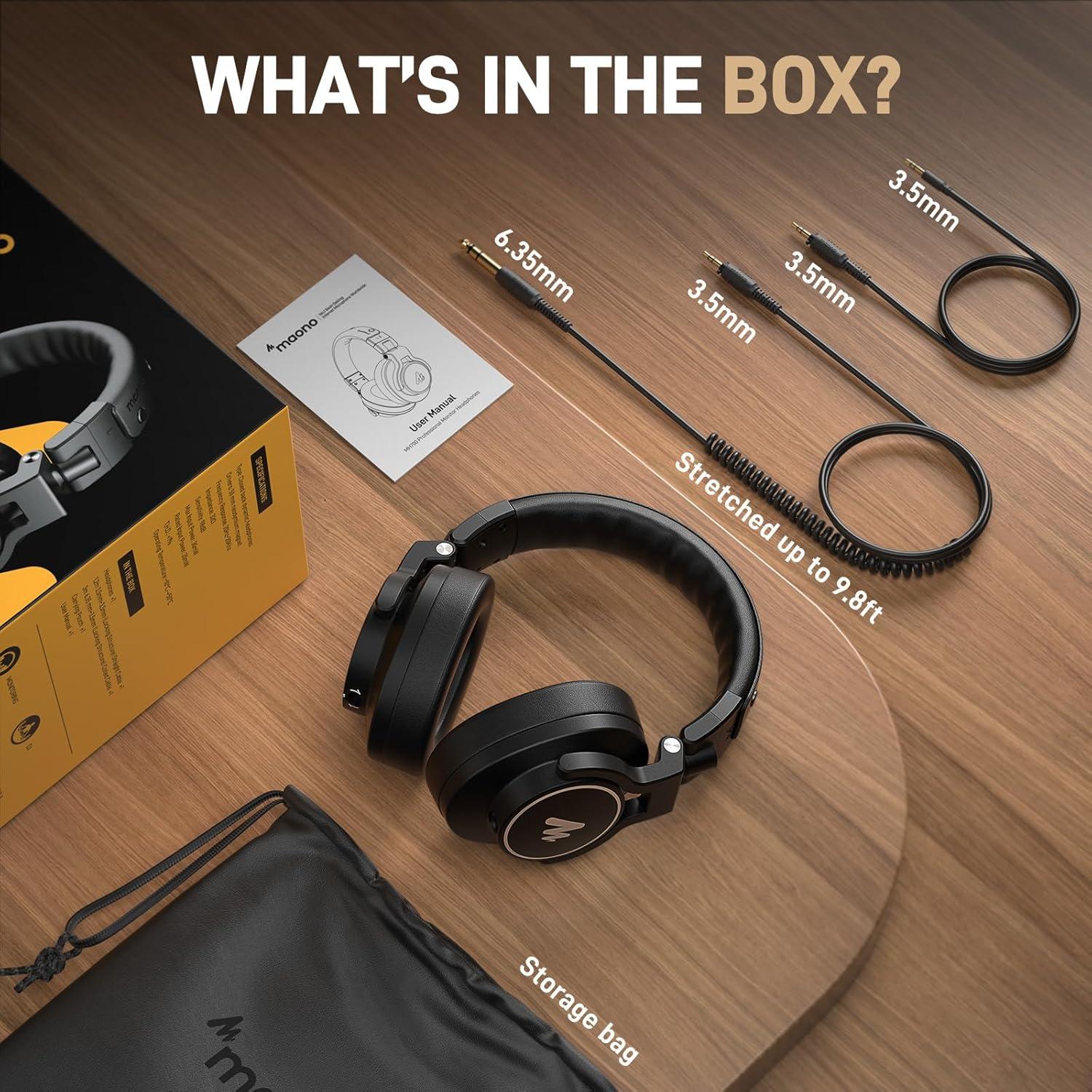 Kit de Micrófono Inalámbrico MAONO AI DM40 + Auriculares MH700