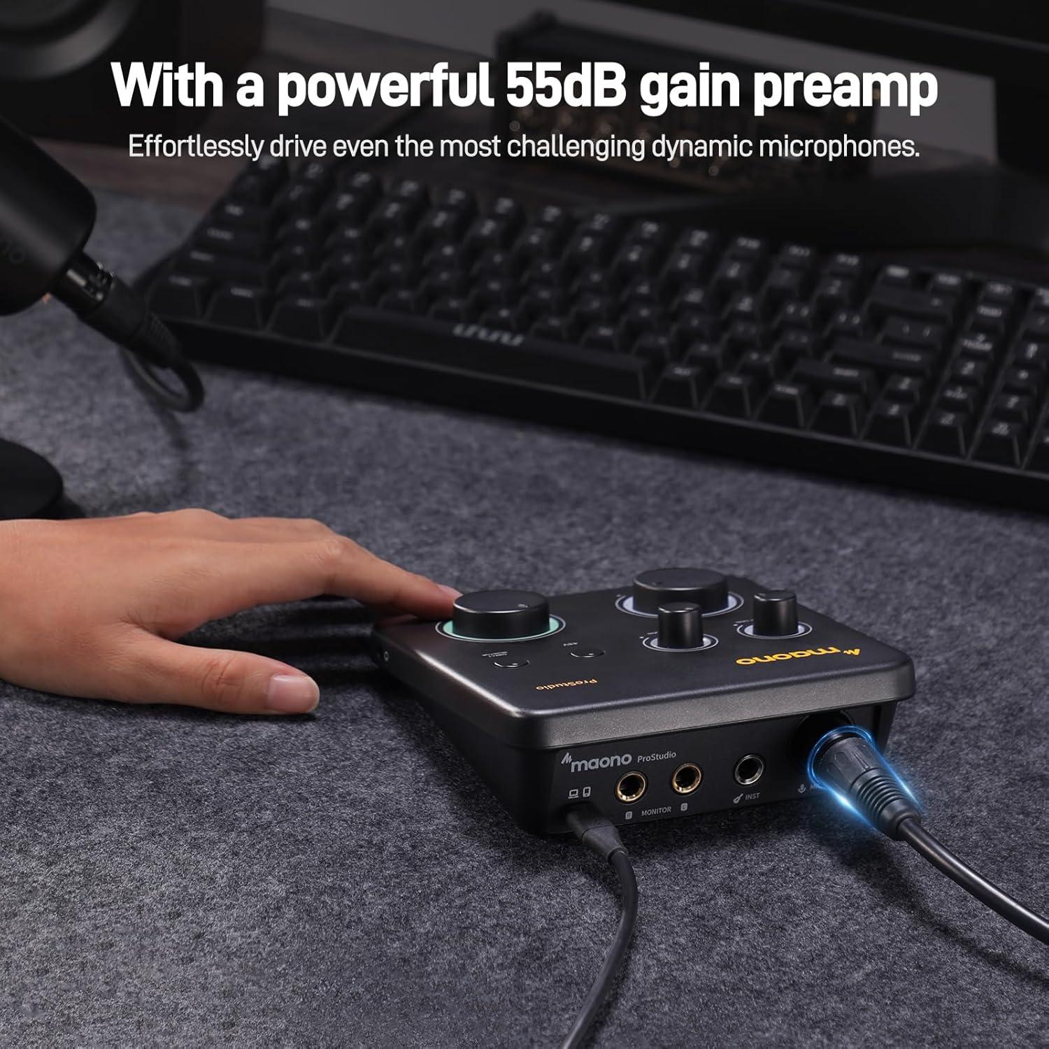 Interfaz de Audio USB MAONO PS22 Lite 24-bit/192kHz para PC