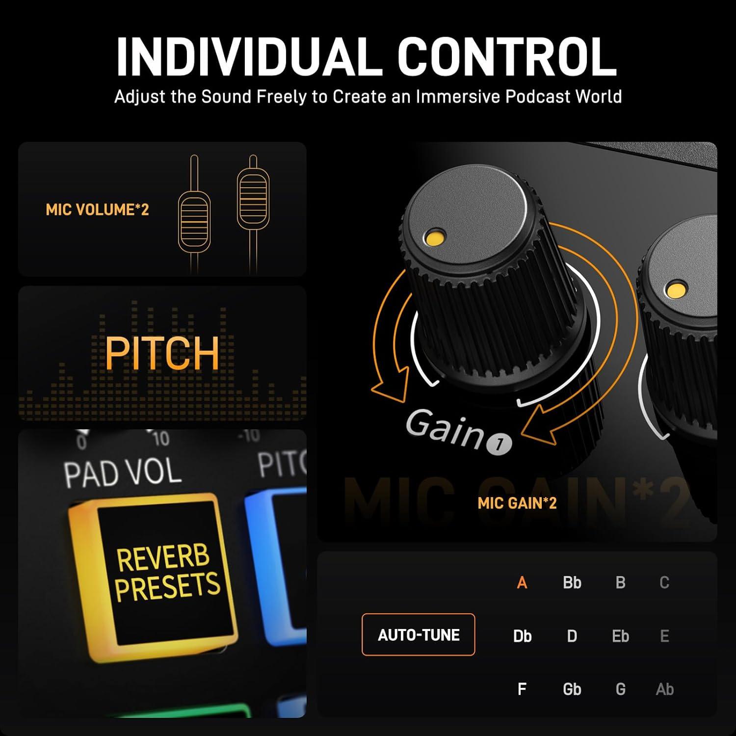 Paquete de Podcast MAONO: Micrófono Dinámico USB/XLR PD300X