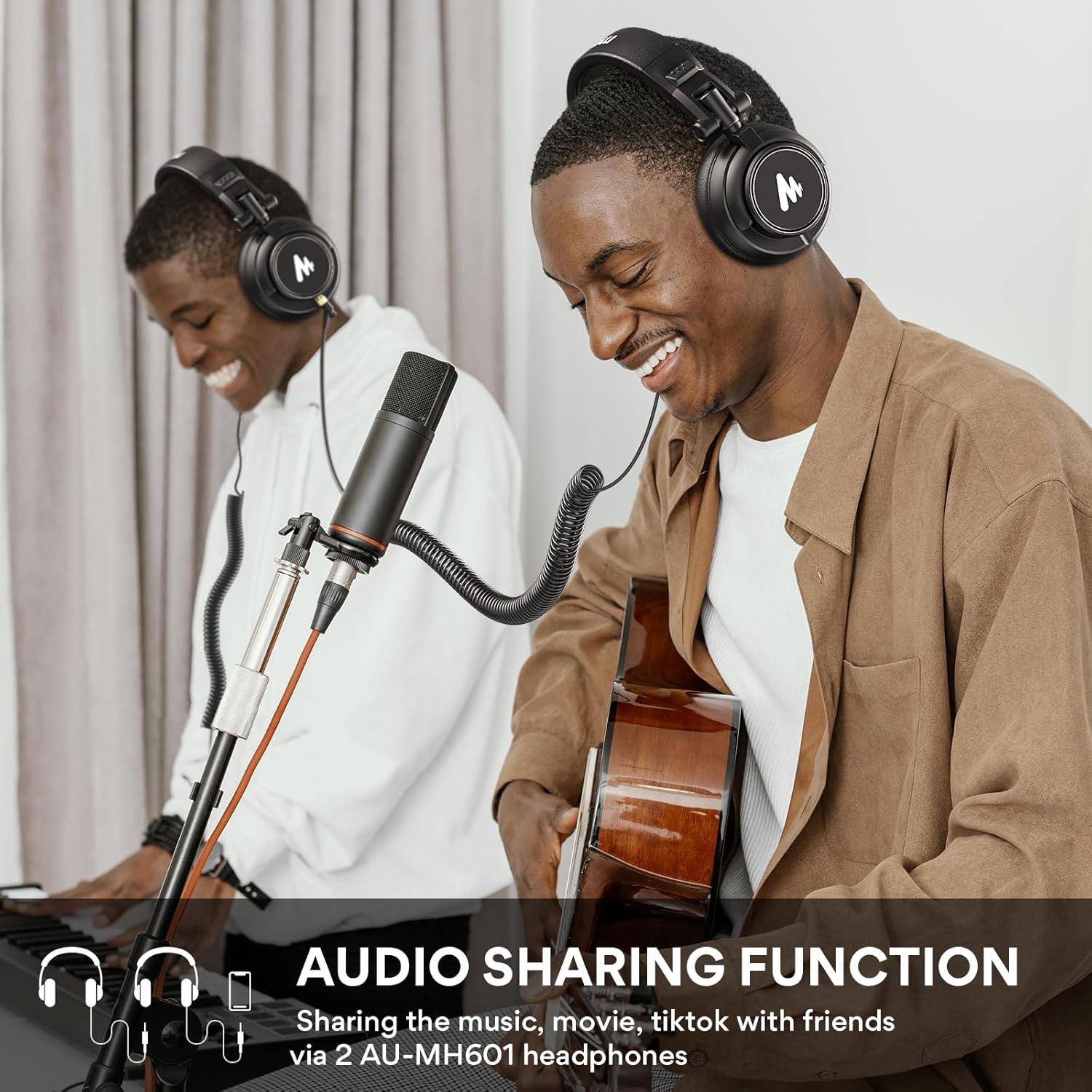 Paquete de micrófono MAONO PM450S con auriculares MH601 para PC