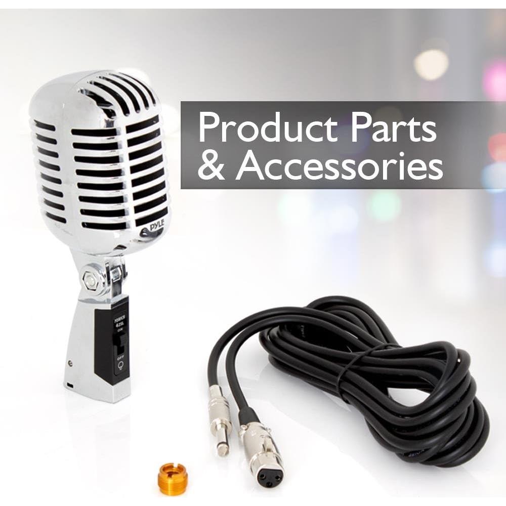 Micrófono Vocal Dinámico Pyle PDMICR42SL Plata Unidireccional