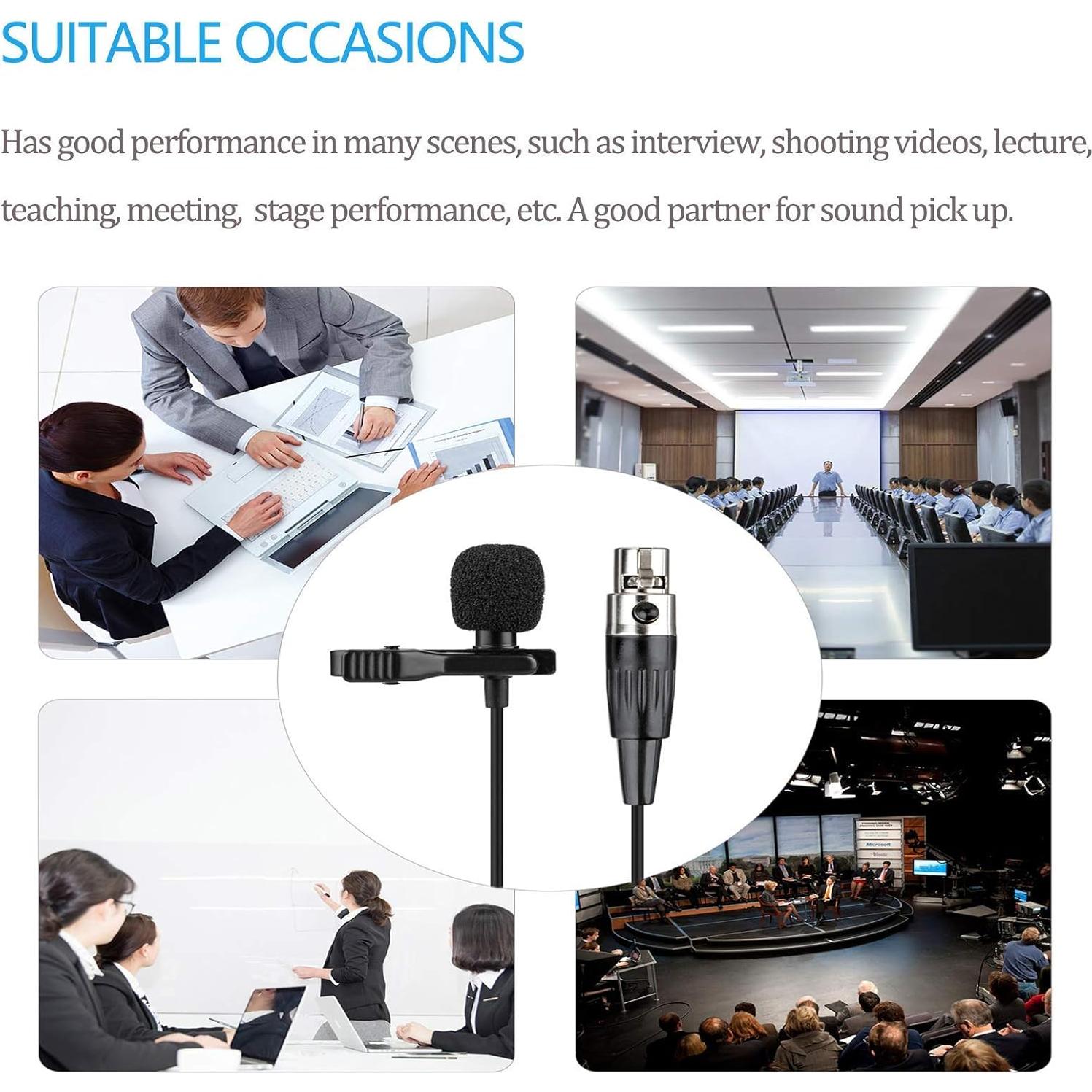 Micrófono Lavalier Sujeetec Mini XLR TA3F - Condensador Unidireccional