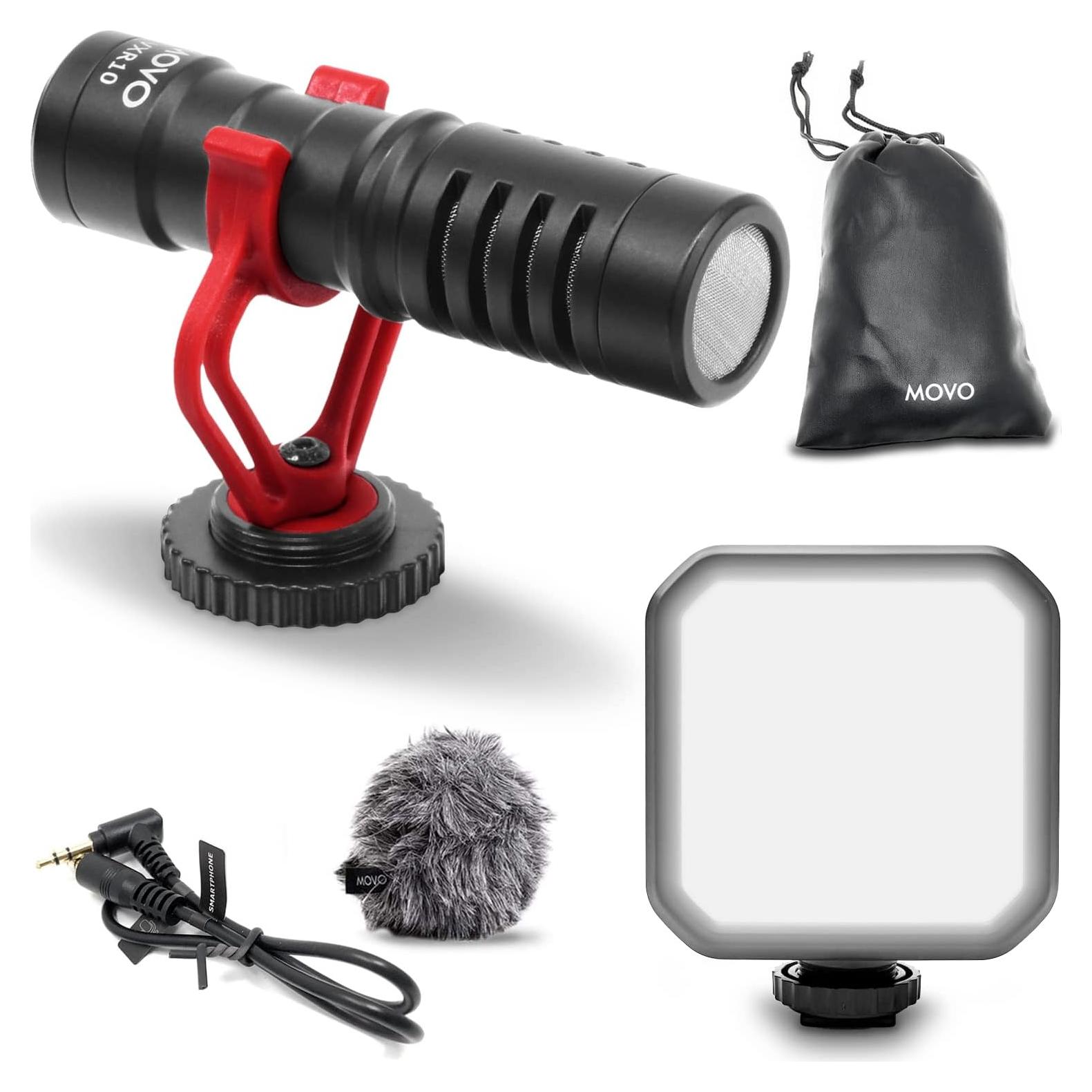 Kit de Video Movo con Micrófono VXR10 y Luz LED Compacta