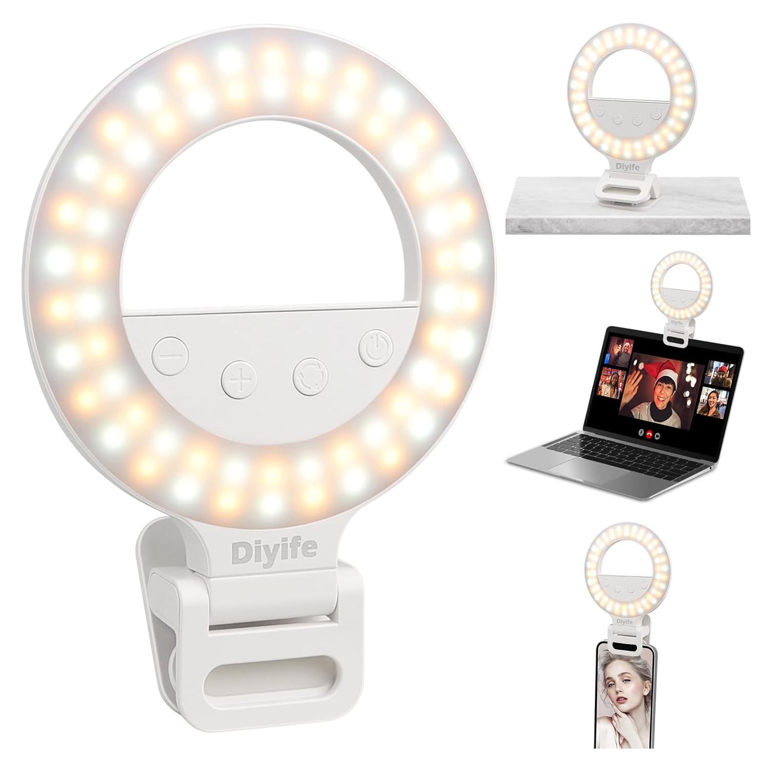Luz de Anillo para Selfie Diyife 1000mAh 60 LED 10 Niveles
