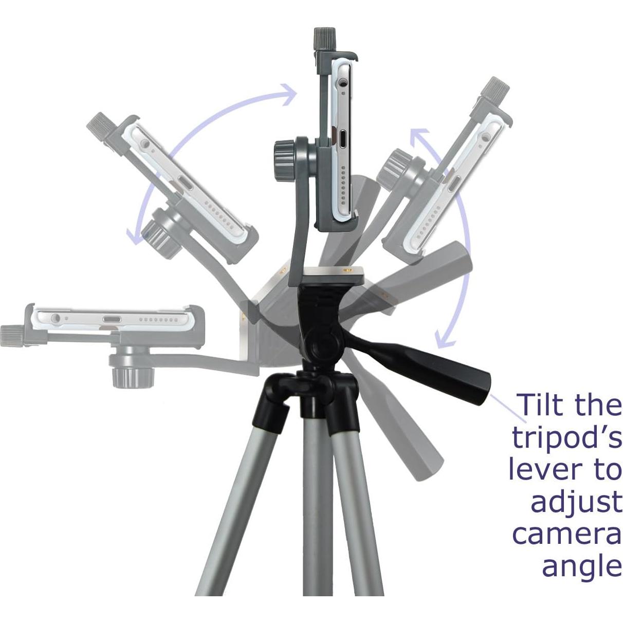 Trípode Acuvar 127 cm para Smartphone y Cámara con Montura Rotativa