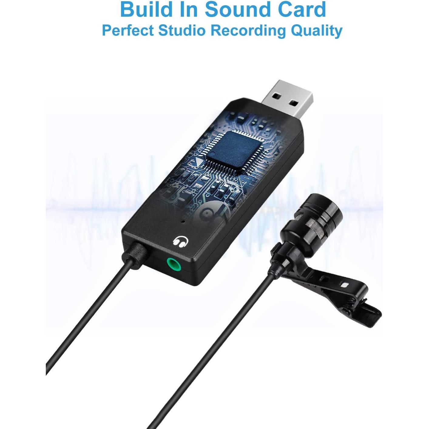 Micrófono Lavalier USB Fifine K053 Cardioide 2m para PC y Mac