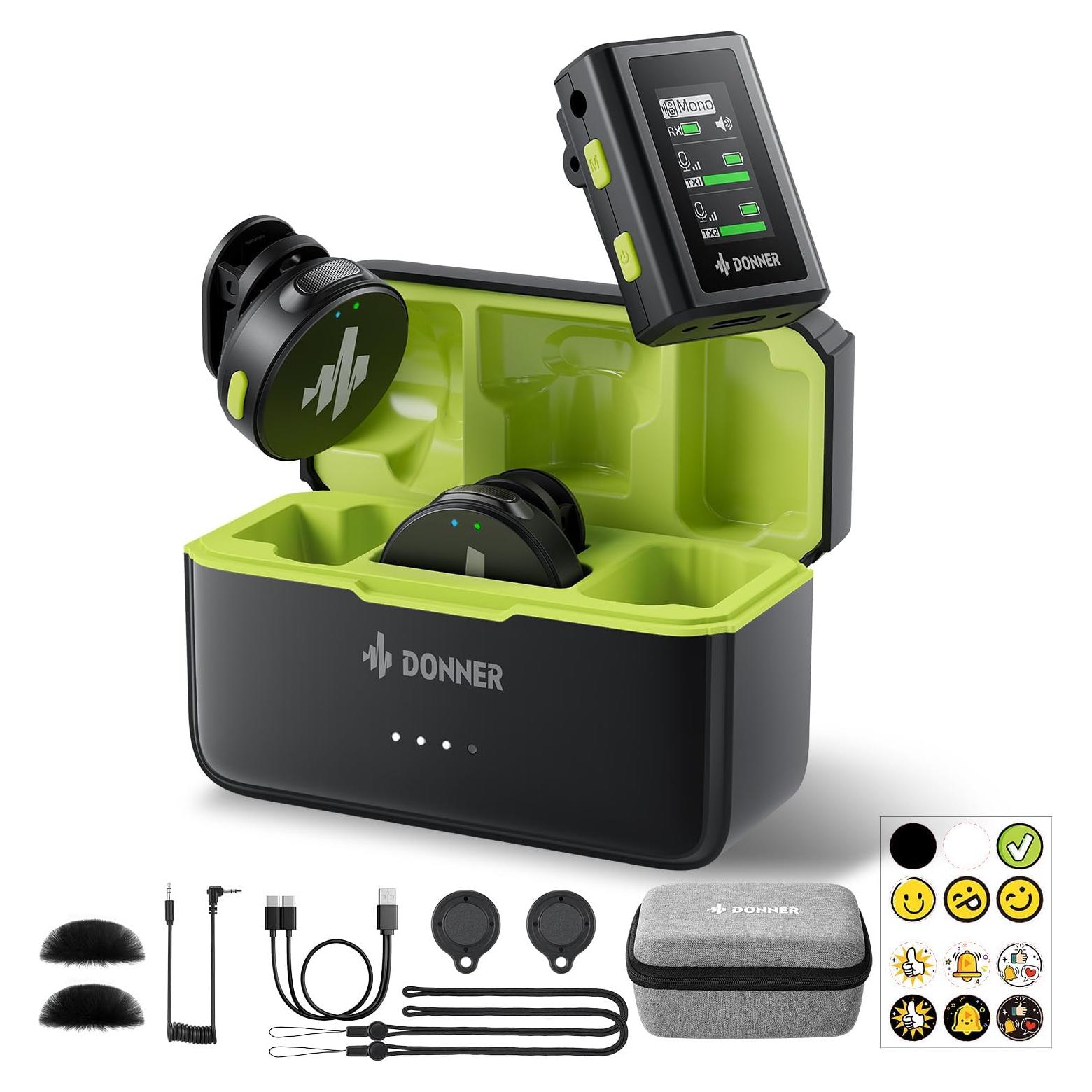 Micrófono Lavalier Inalámbrico Donner VPM-20 2 Canales 305m