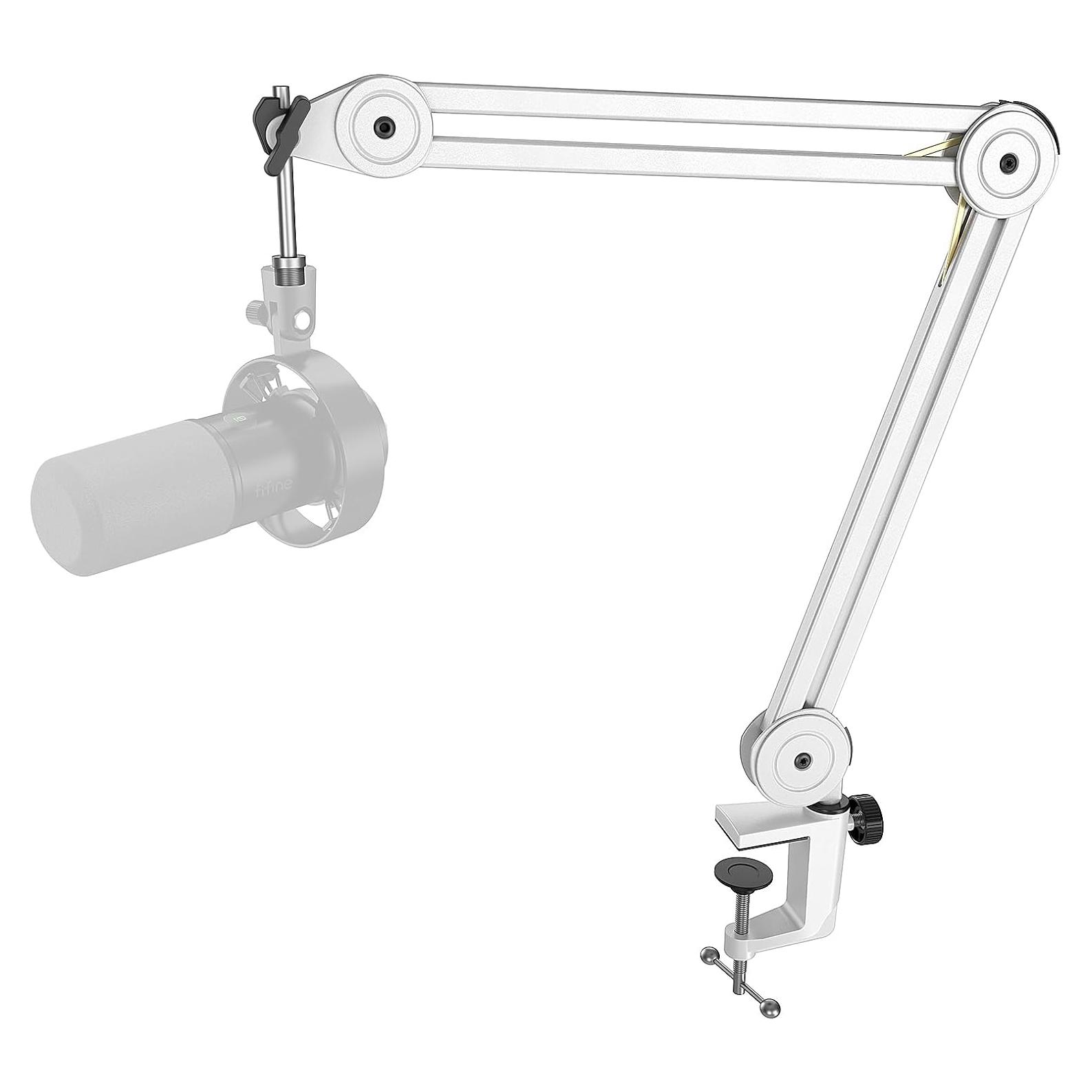 Soporte de Micrófono FIFINE BM63 Blanco Ajustable Metal 2kg