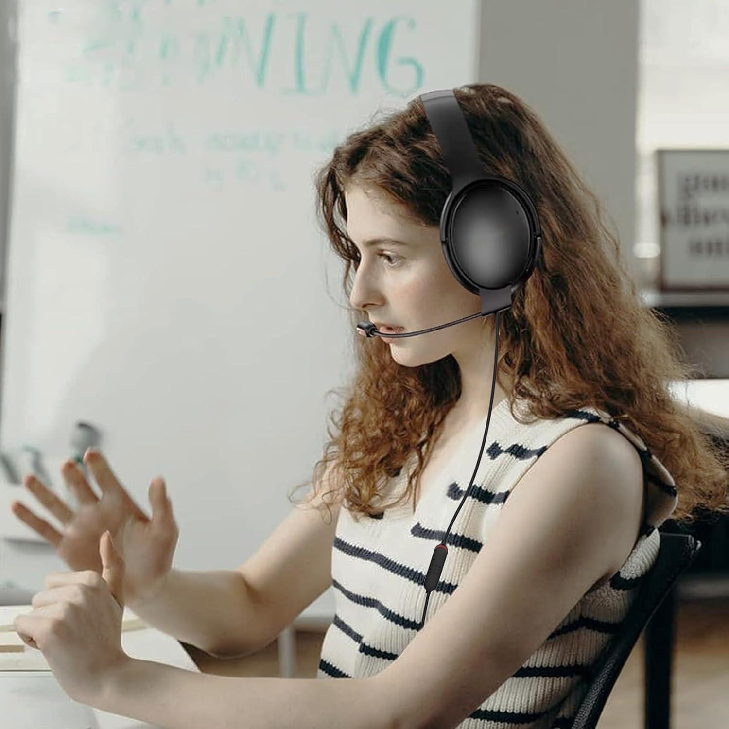 Cable de Audio con Micrófono Boom Desmontable Toeasor para Bose QC35