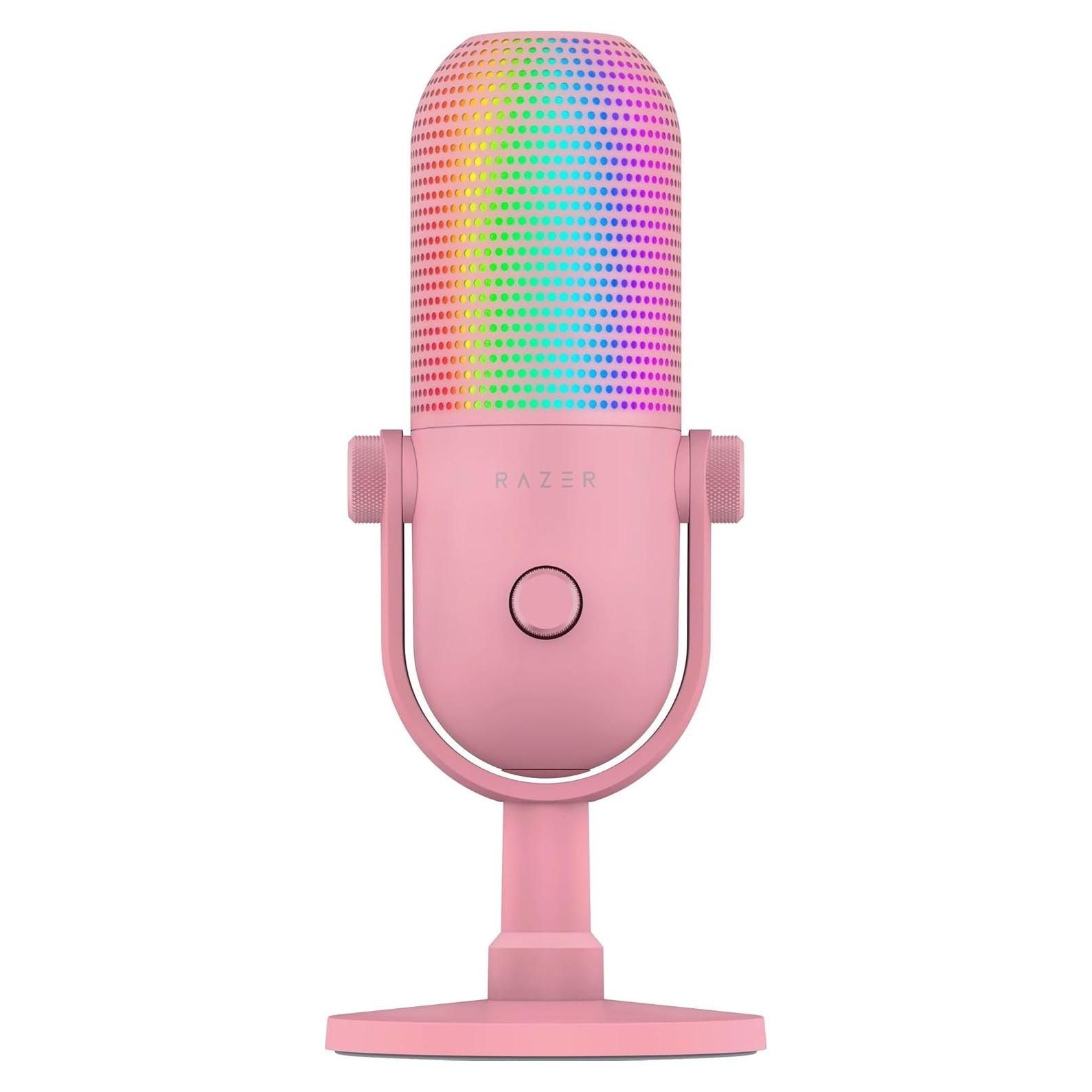 Micrófono USB Razer Seiren V3 Chroma Rosa Cuarzo - Streaming
