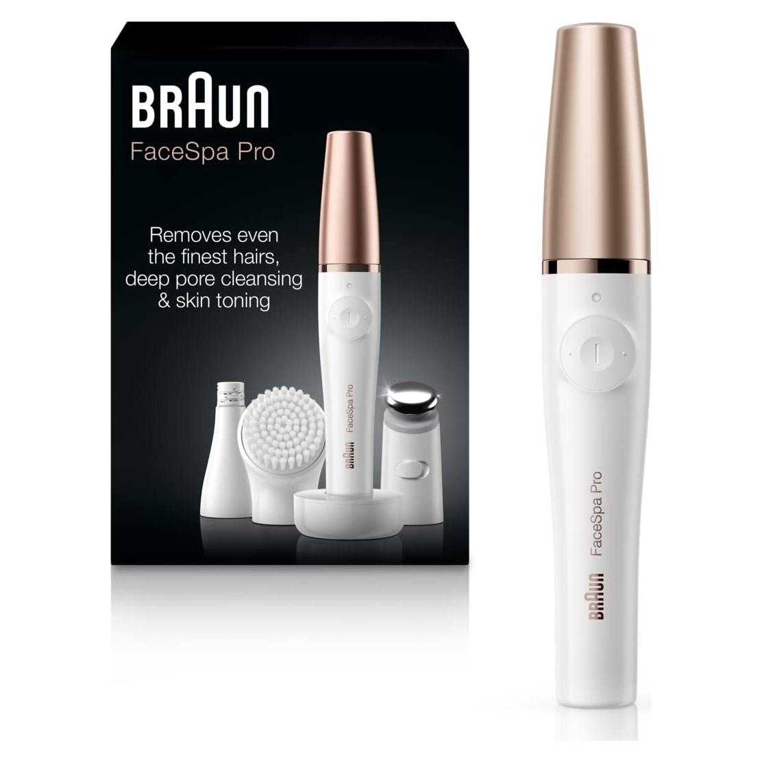 Epilador Facial Braun FaceSpa Pro 911 3 en 1 con Cepillo