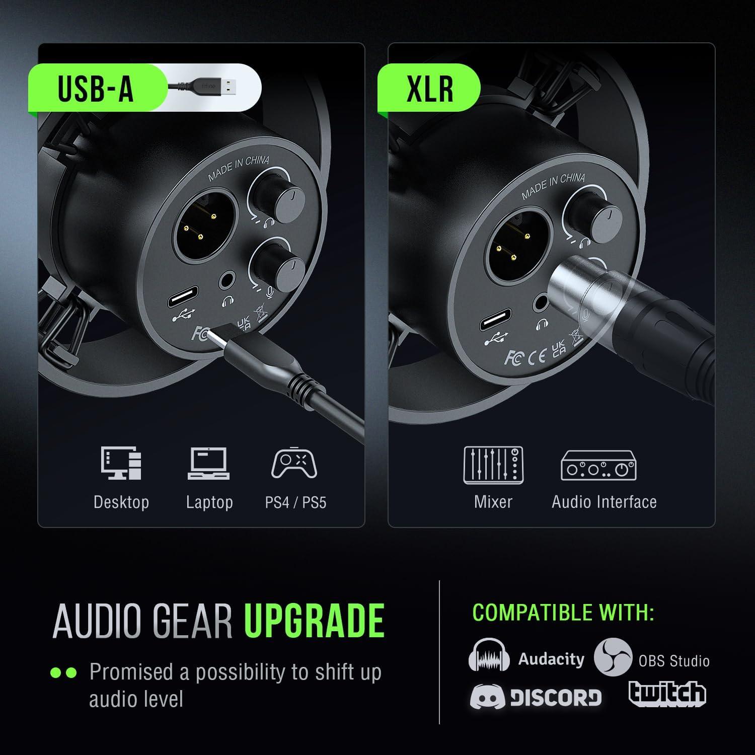 Micrófono Dinámico FIFINE K688 con Cable XLR para Podcast