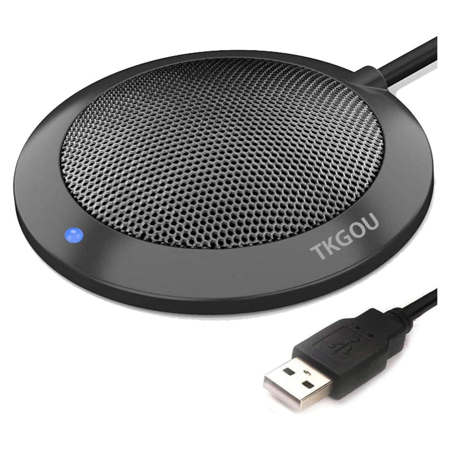Micrófono USB de Conferencia Tkgo, Omnidireccional 360°