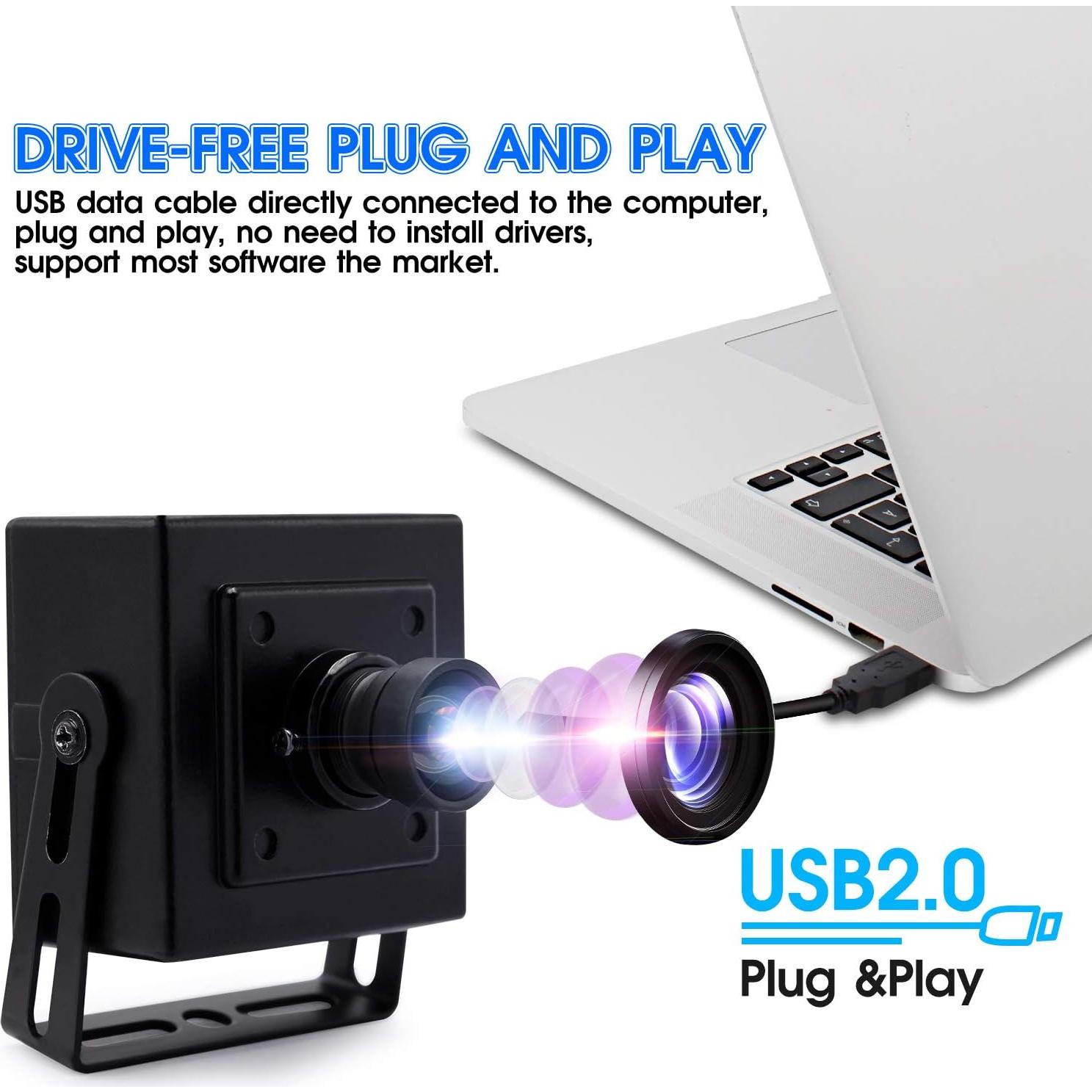 Webcam Hotpet 13MP HD USB con Lente Sin Distorsión 4K