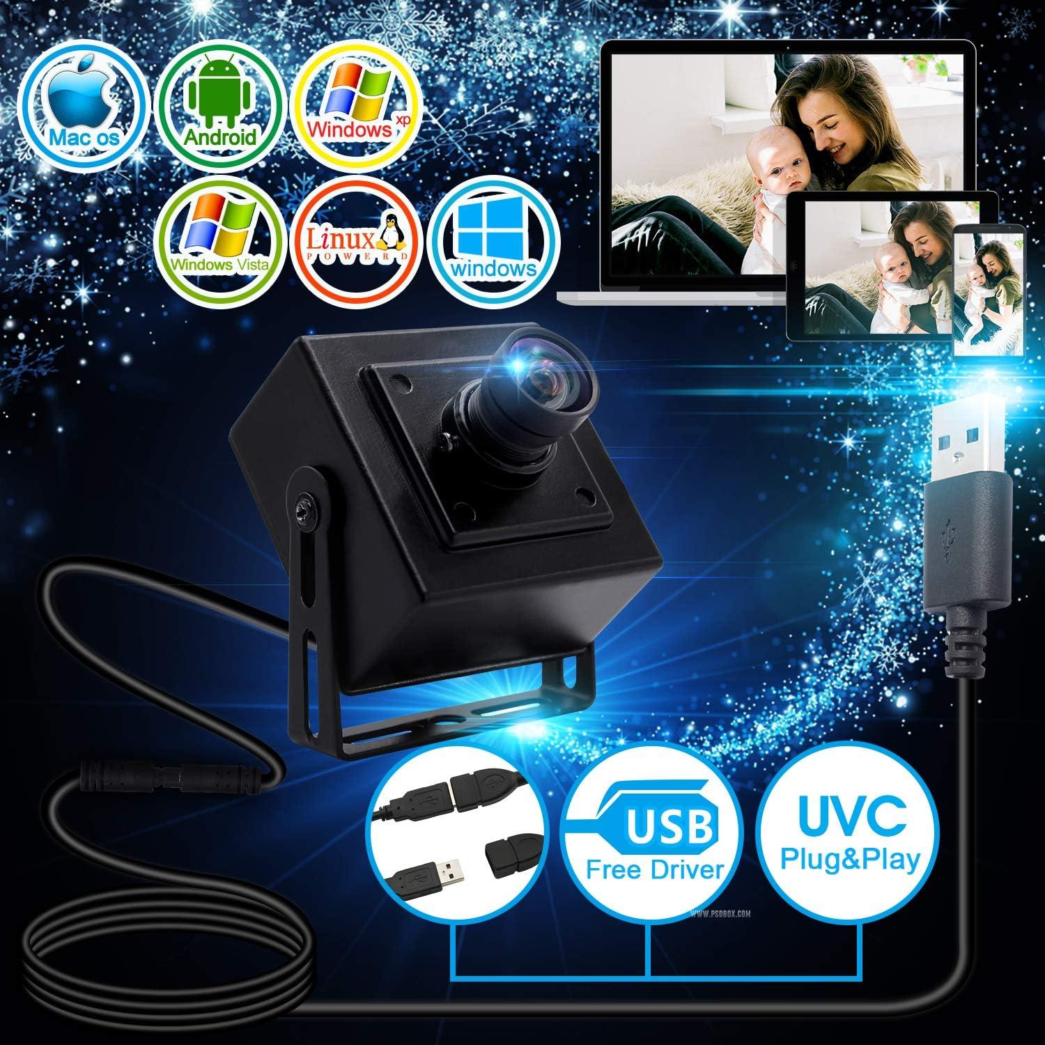 Webcam Hotpet 13MP HD USB con Lente Sin Distorsión 4K