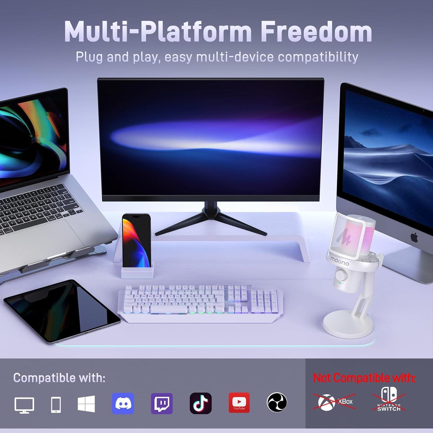 Micrófono Inalámbrico Maono DM40 USB con Cancelación de Ruido