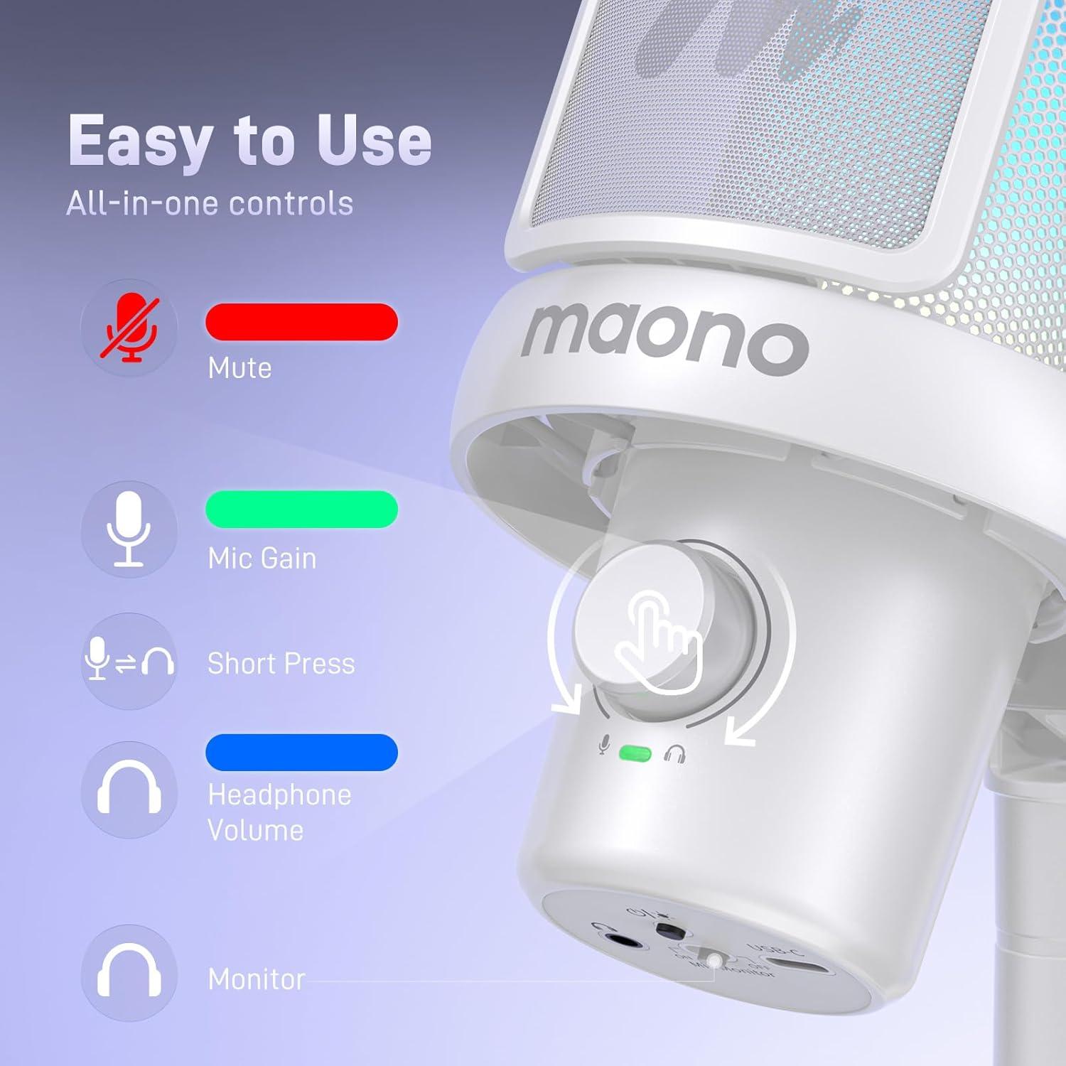 Micrófono Inalámbrico Maono DM40 USB con Cancelación de Ruido