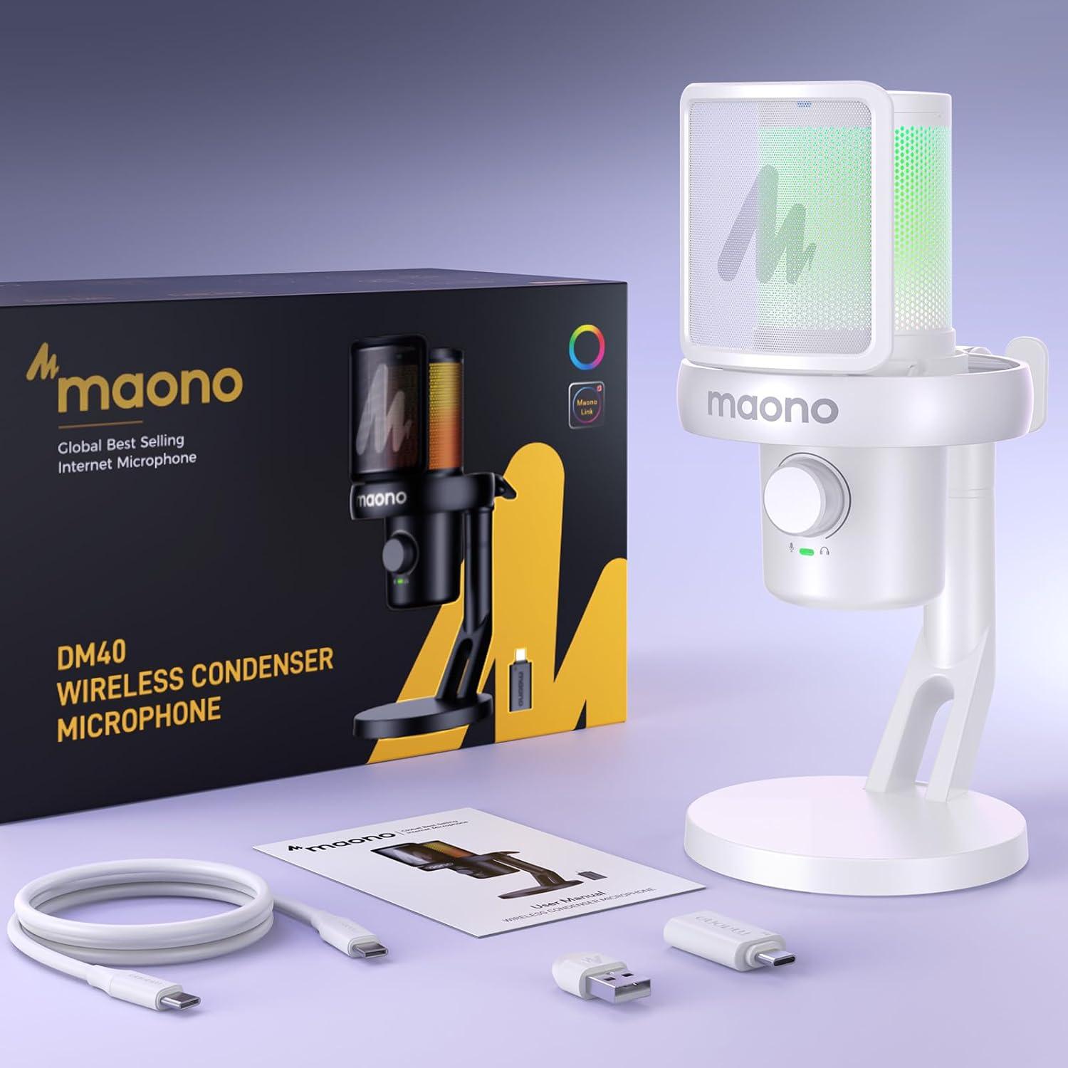 Micrófono Inalámbrico Maono DM40 USB con Cancelación de Ruido