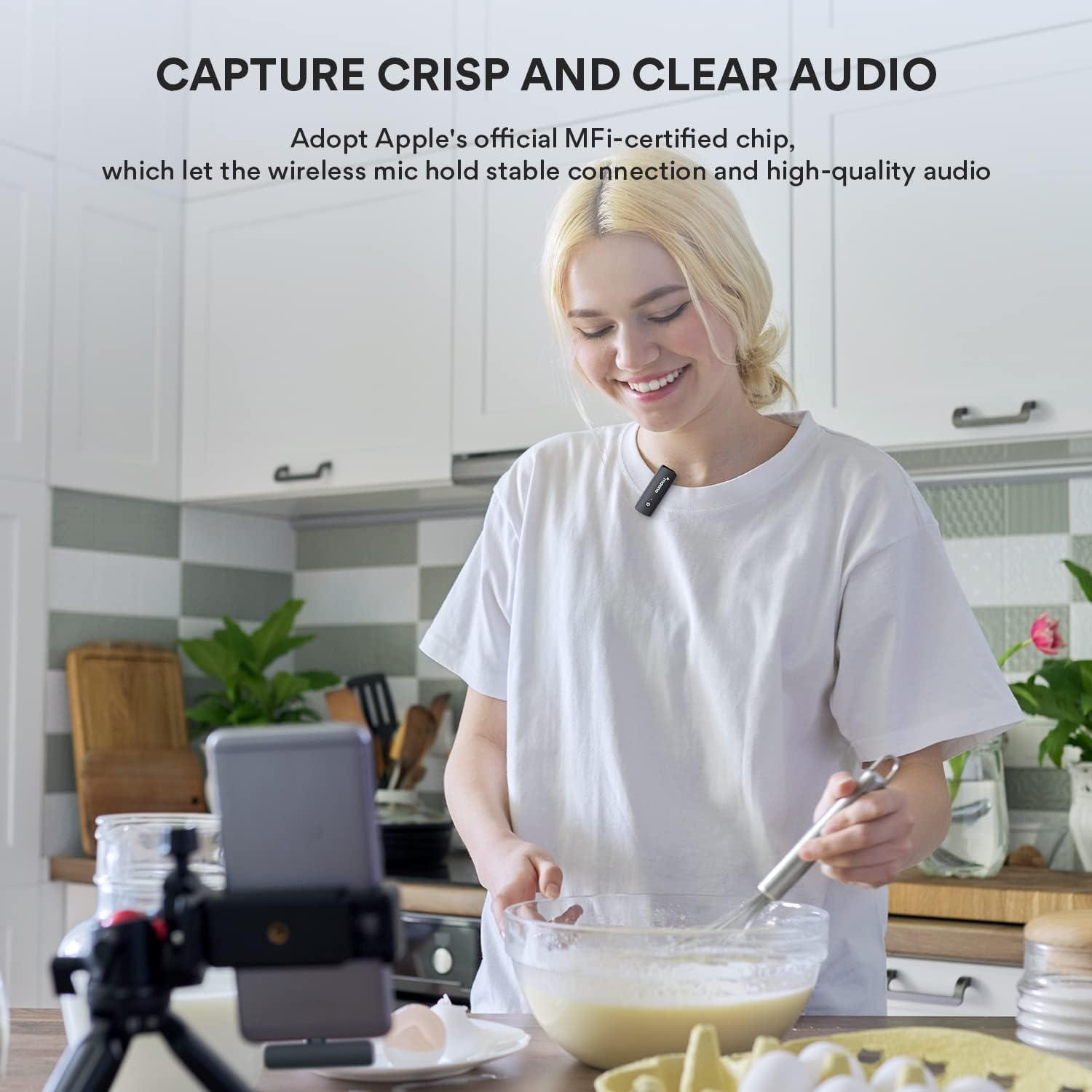 Micrófono Lavalier Inalámbrico MAONO WM600 B1 para iPhone