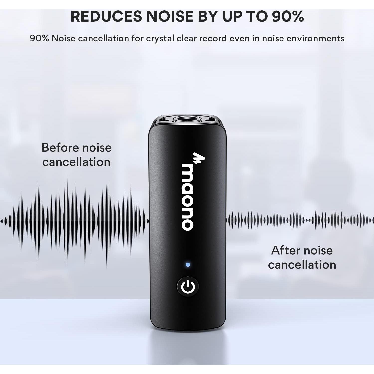 Micrófono Lavalier Inalámbrico MAONO WM600 B1 para iPhone