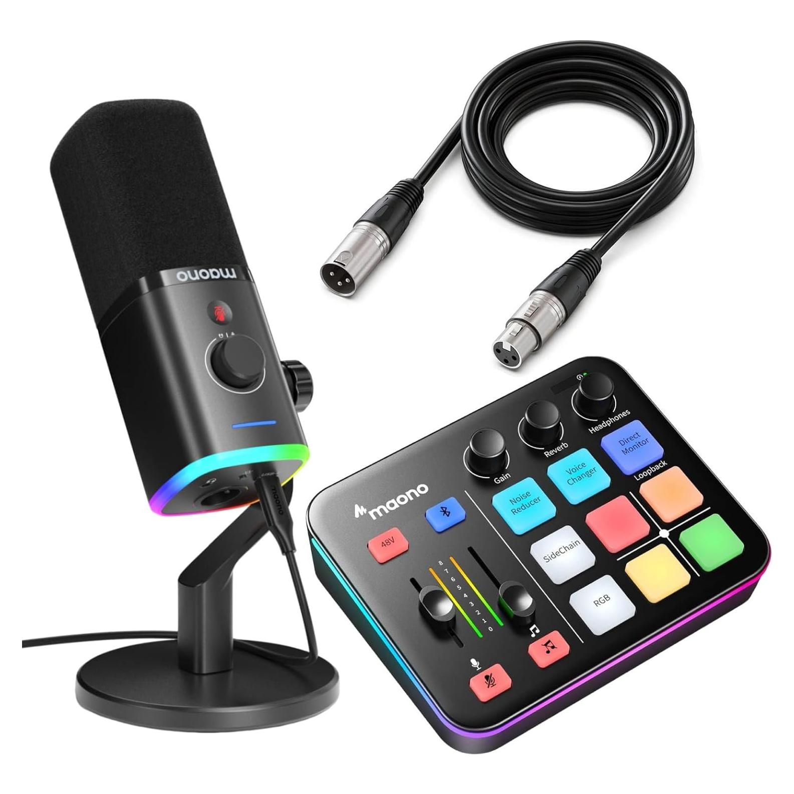 Paquete de Micrófono MAONO PD100X y Maonocaster G1 NEO